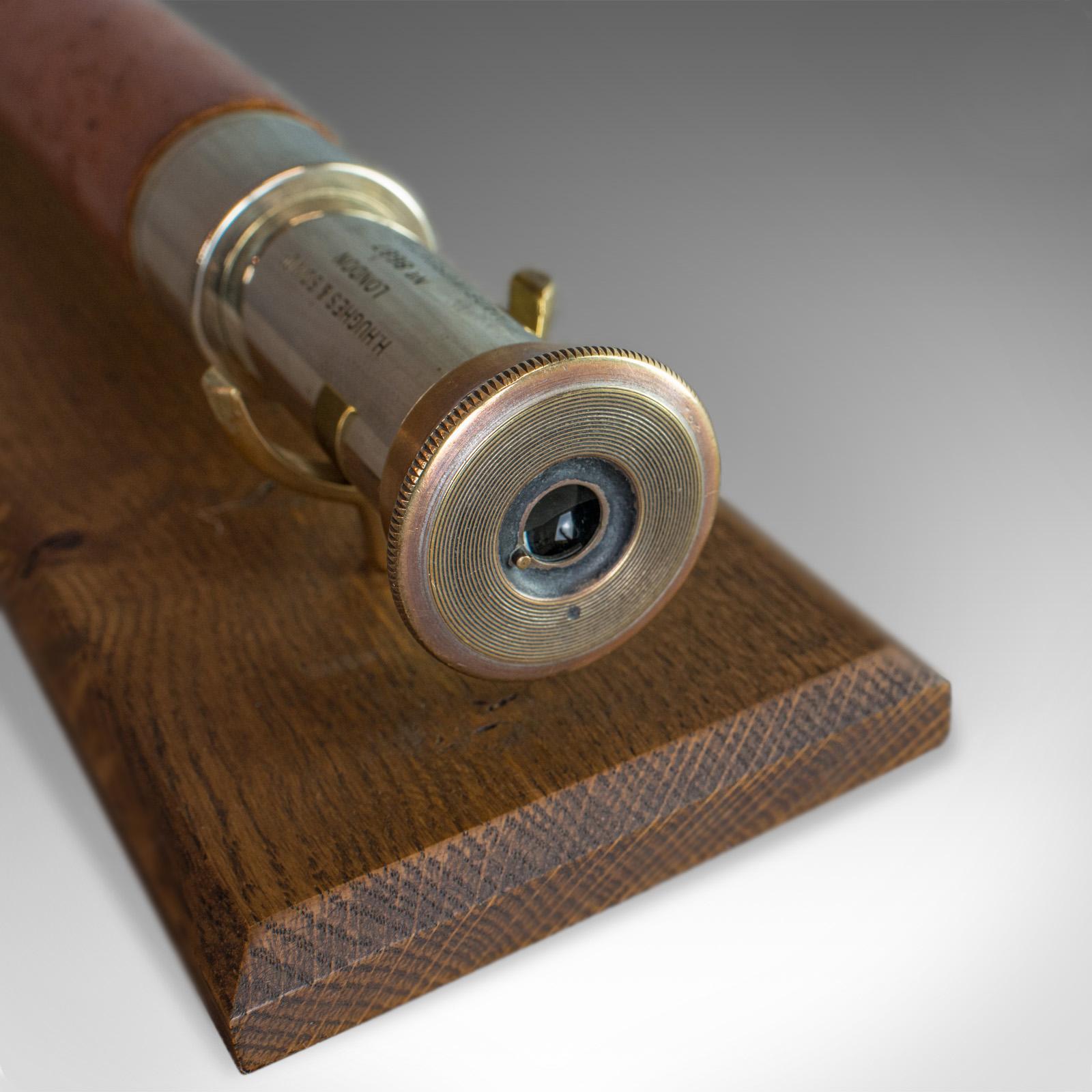 Brass Antique Telescope, H Hughes and Son, London, Officer of the Watch