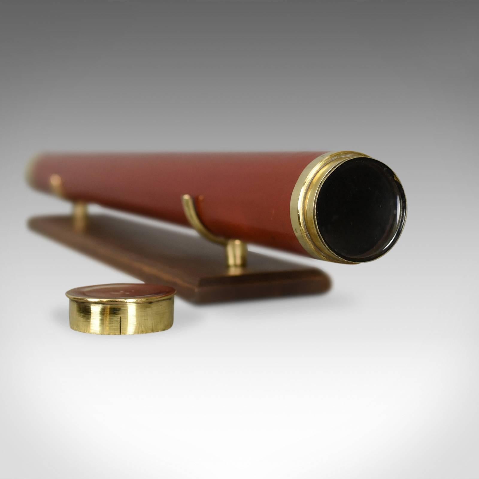 English Antique Telescope, Large, Single Draw Refractor, Cary London, circa 1820 For Sale