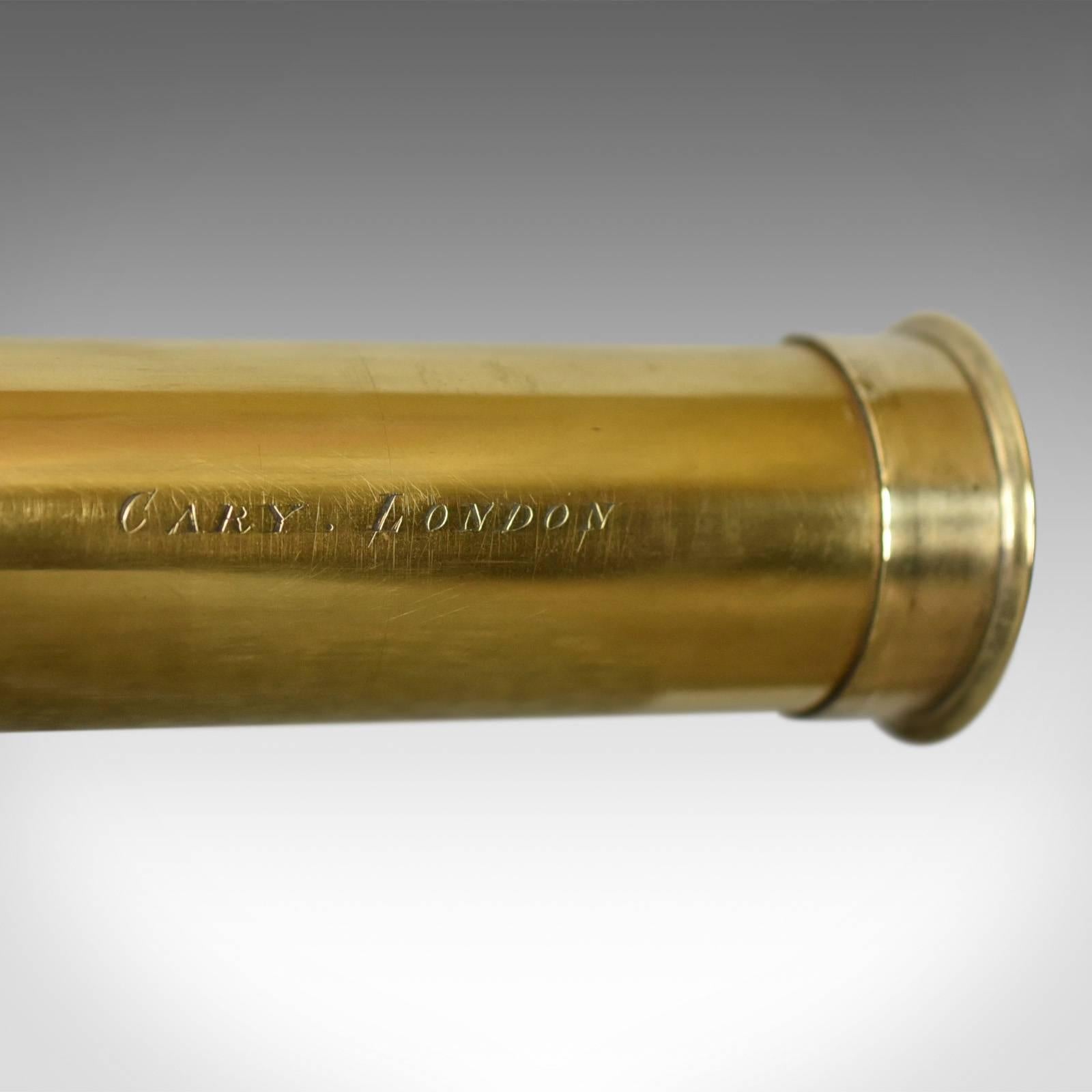 19th Century Antique Telescope, Large, Single Draw Refractor, Cary London, circa 1820 For Sale