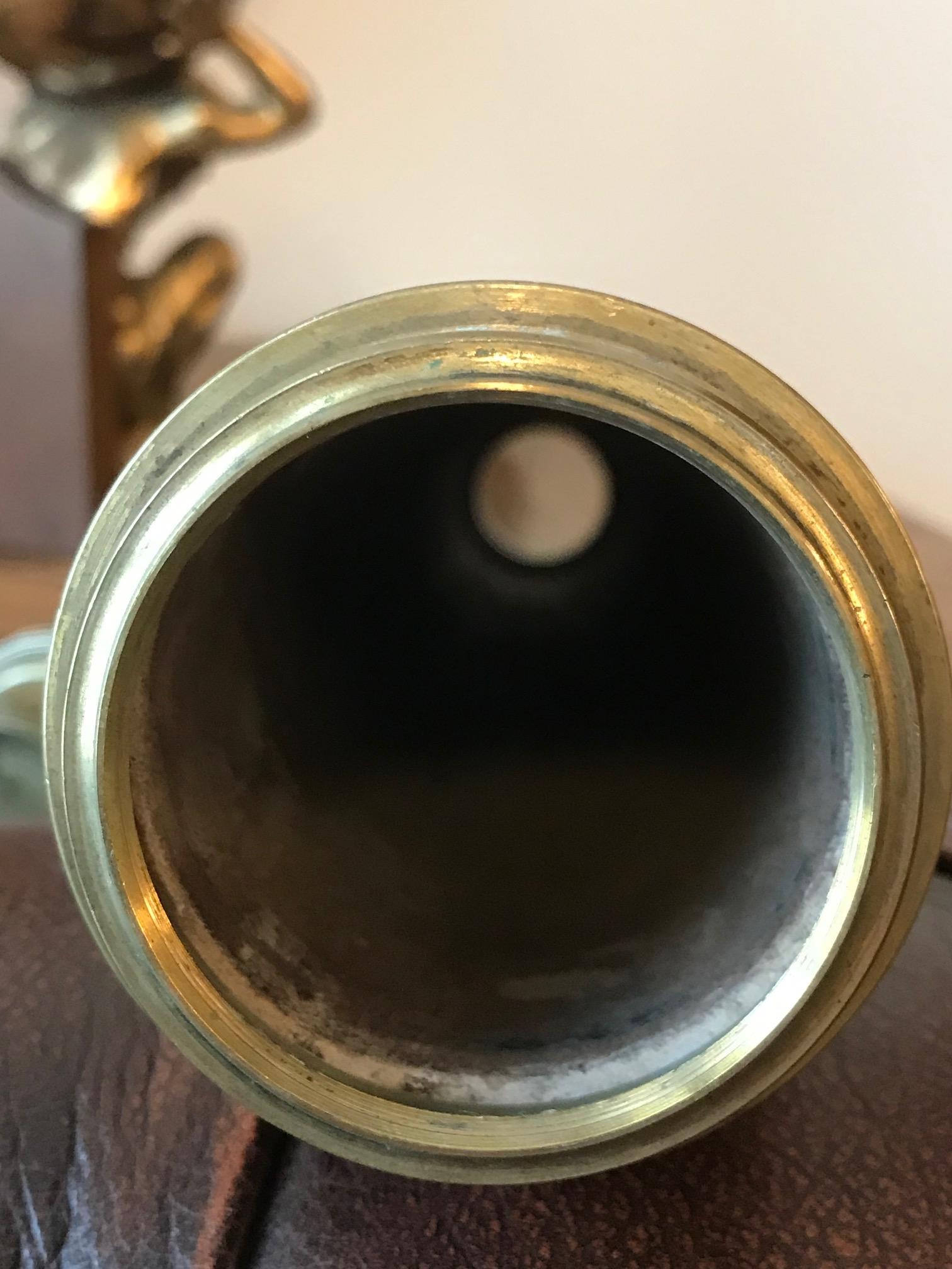 Antique Telescope Made of Brass and Wood, circa 1820 For Sale 5