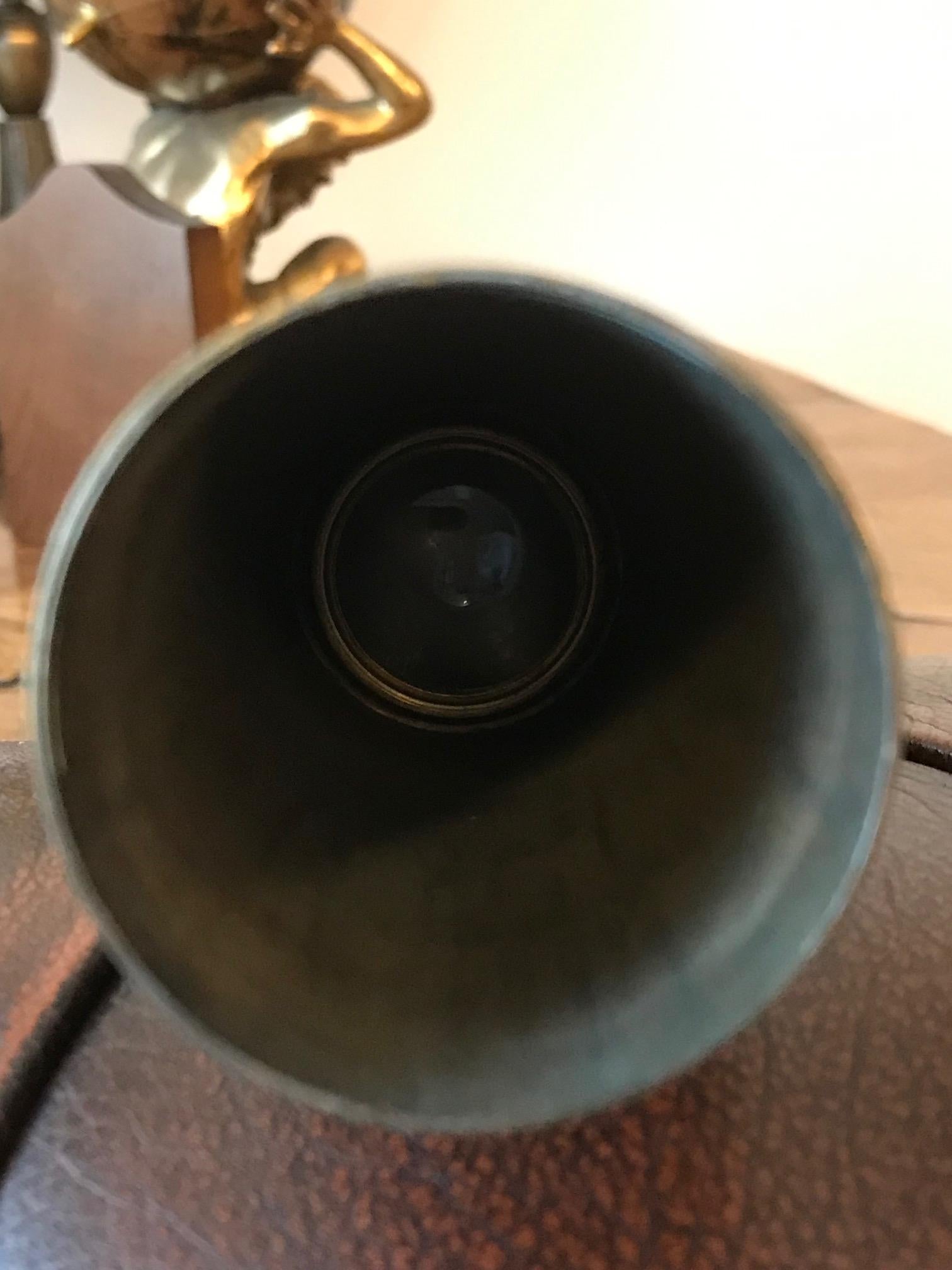 Antique Telescope Made of Brass and Wood, circa 1820 For Sale 6