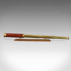 Antique Telescope, Three-Draw Refractor, English, Georgian, circa 1800