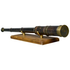 Antique Telescope, Three-Draw, Refractor, English Victorian, Spotter, circa 1880