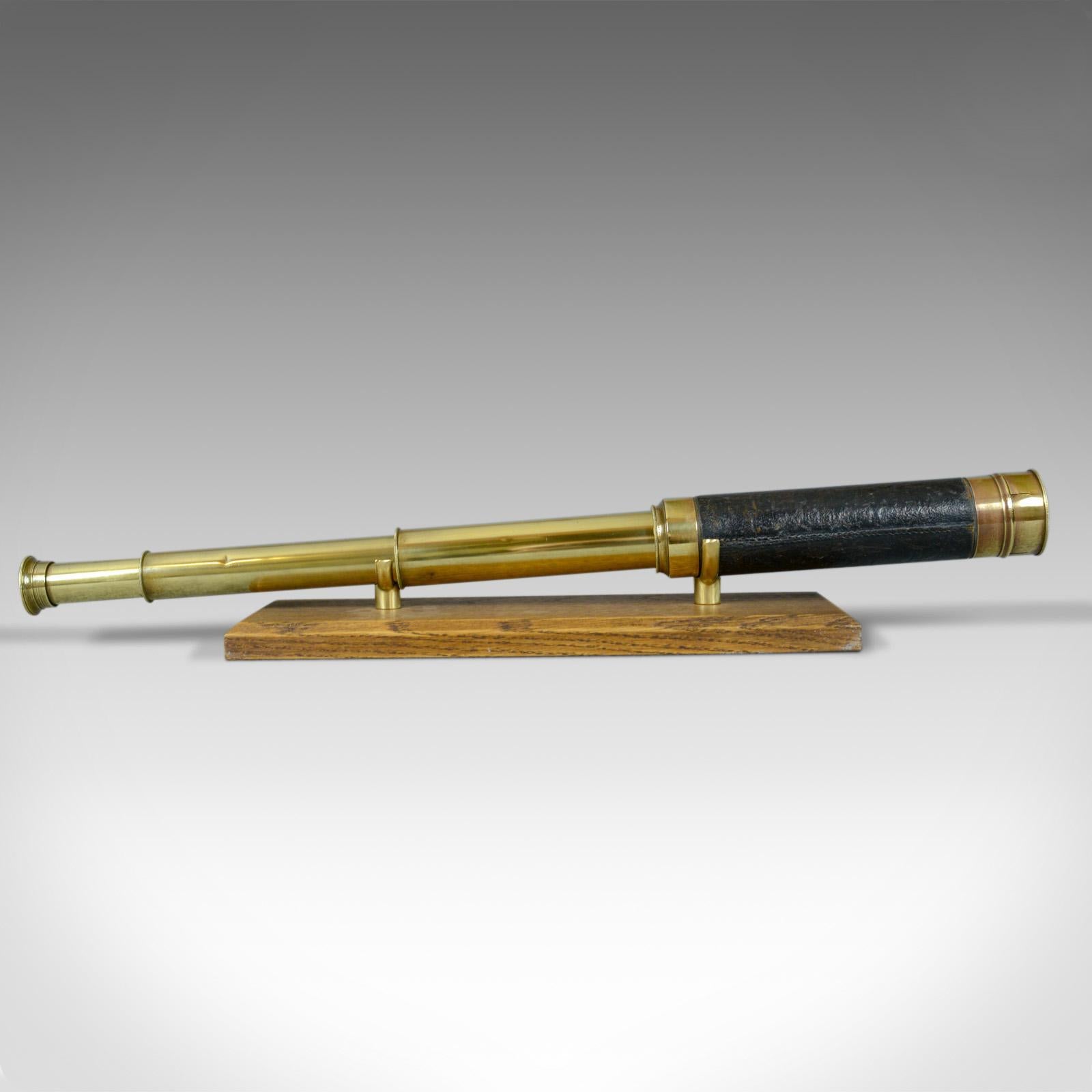 This is an antique telescope, a three draw refractor for terrestrial or astronomical use. An English Victorian Scope by J Casartelli and Son, Manchester and dating to circa 1900.

Perfect for bird watching, landscape appreciation, wildlife, or