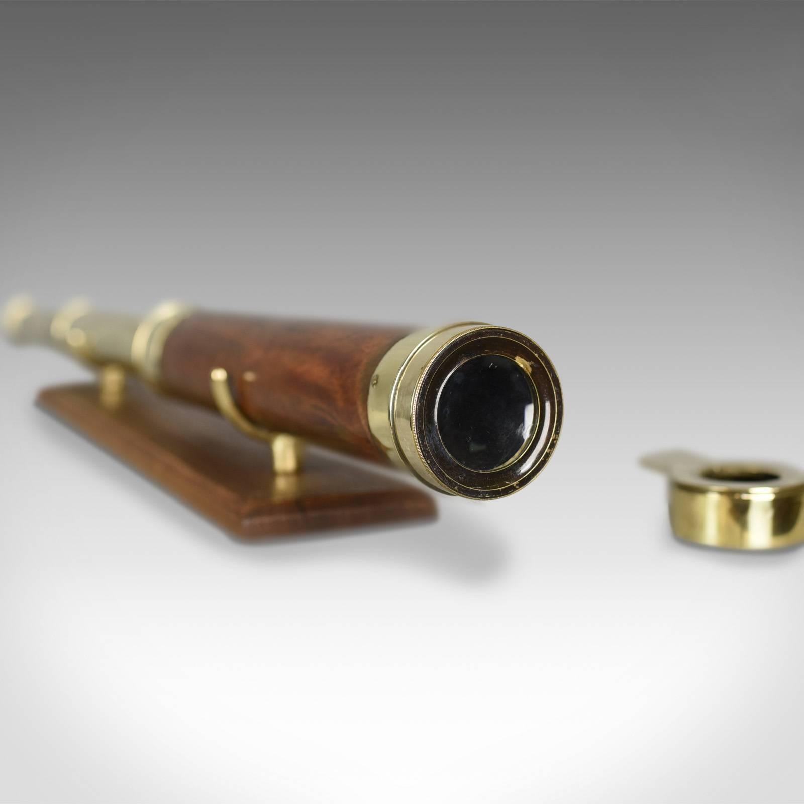 18th Century Antique Telescope, Two-Draw, Mahogany, Brass, English, Georgian, circa 1780