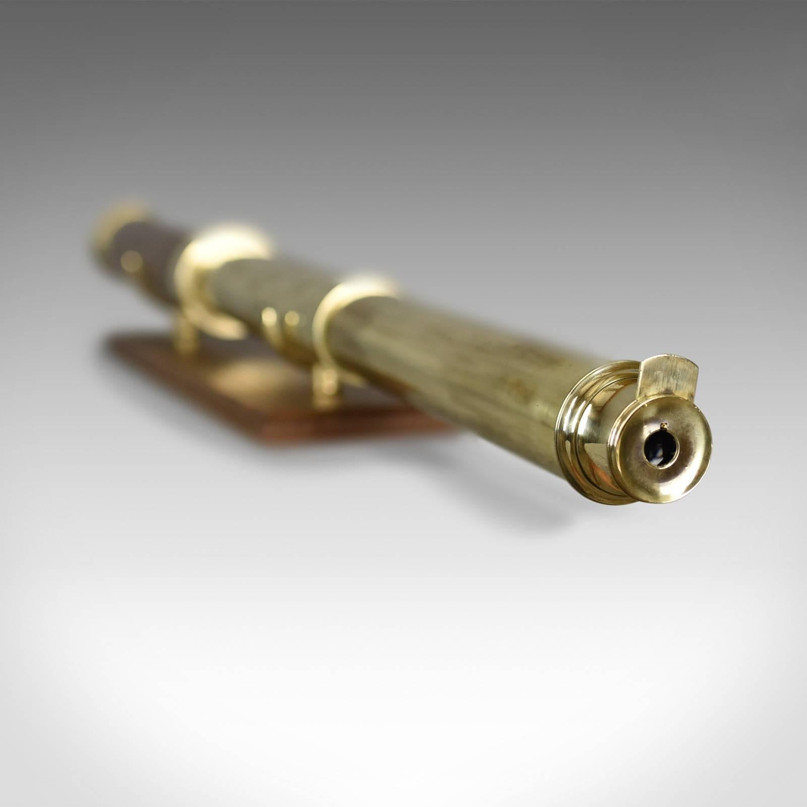 Antique Telescope, Two-Draw, Mahogany, Brass, English, Georgian, circa 1780 1