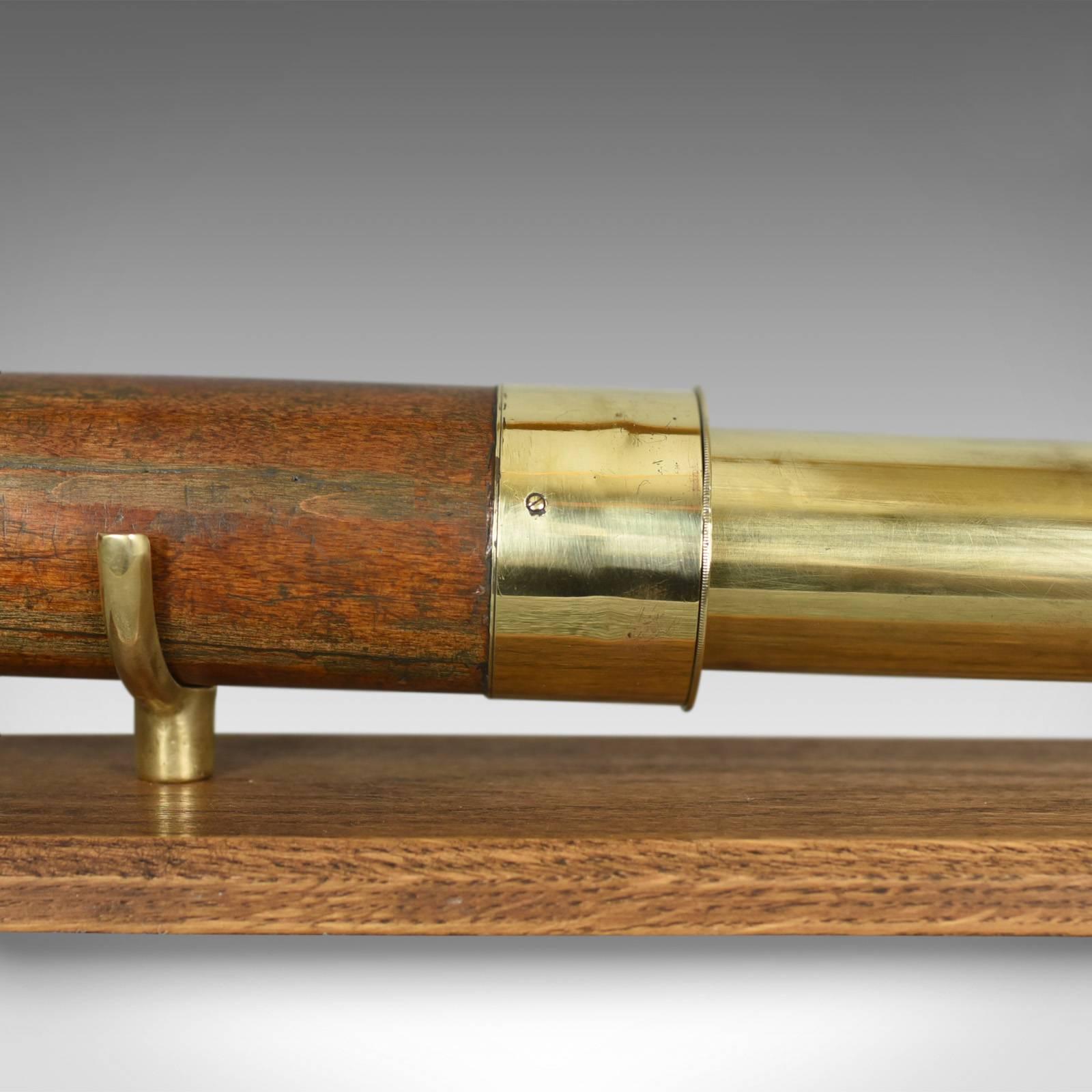 Antique Telescope, Two-Draw, Mahogany, Brass, English, Georgian, circa 1780 3