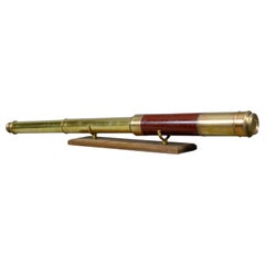 Antique, Telescope, Two Draw, Mahogany, Brass, J.P. Cutts, London