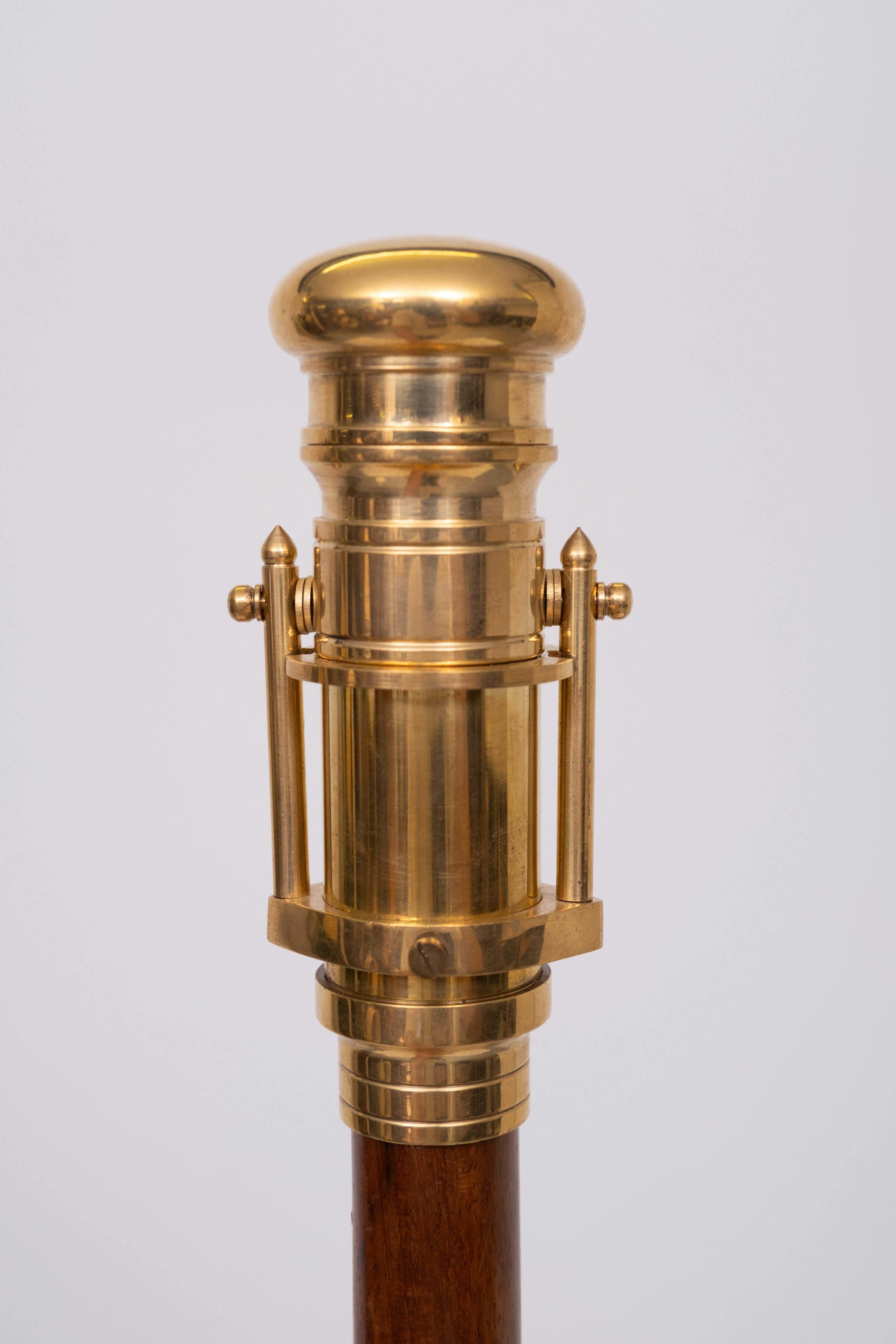 European Antique  Telescope Walking Stick Marine Telescope Cane For Sale