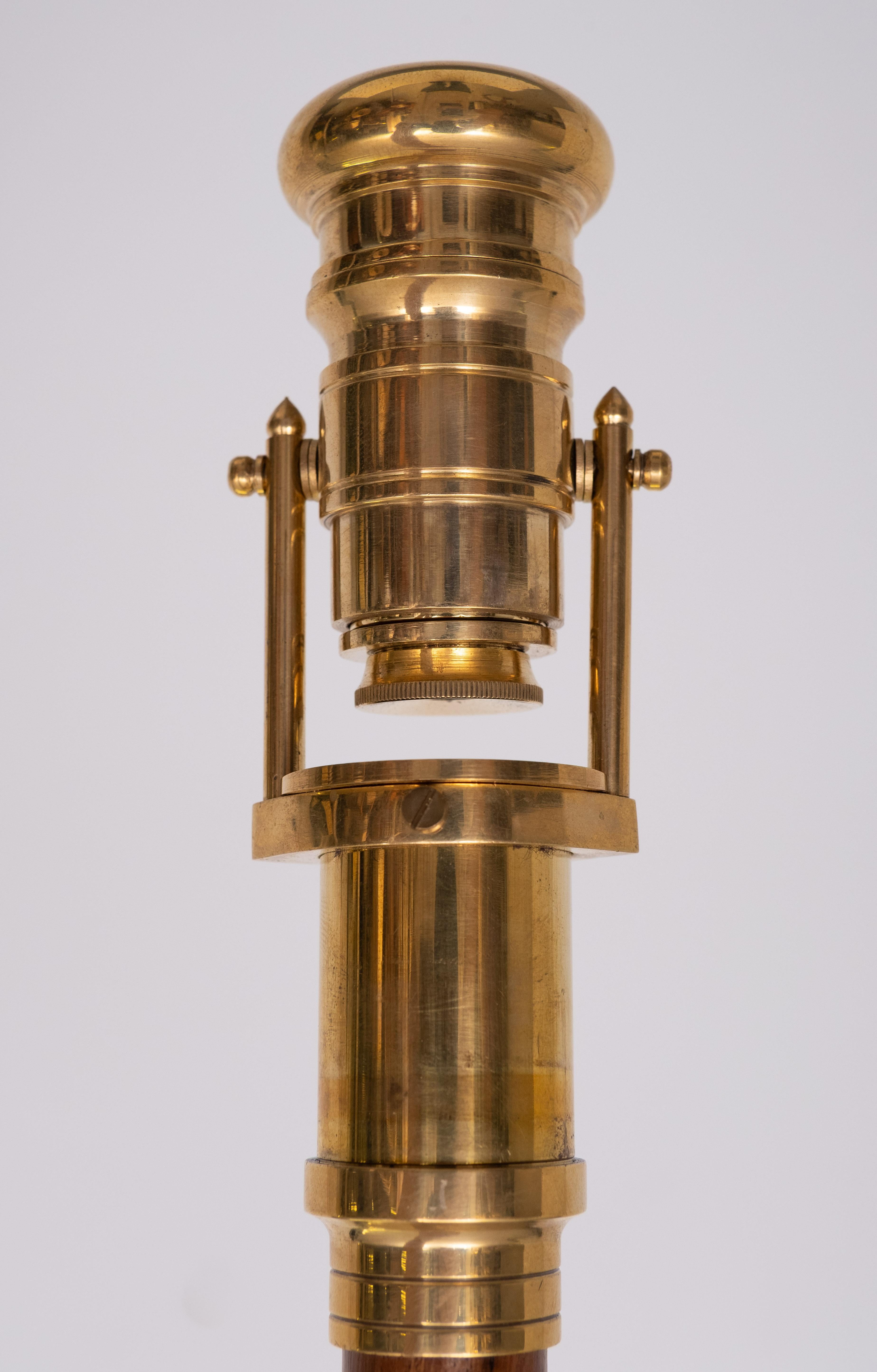 Antique  Telescope Walking Stick Marine Telescope Cane In Good Condition For Sale In Den Haag, NL