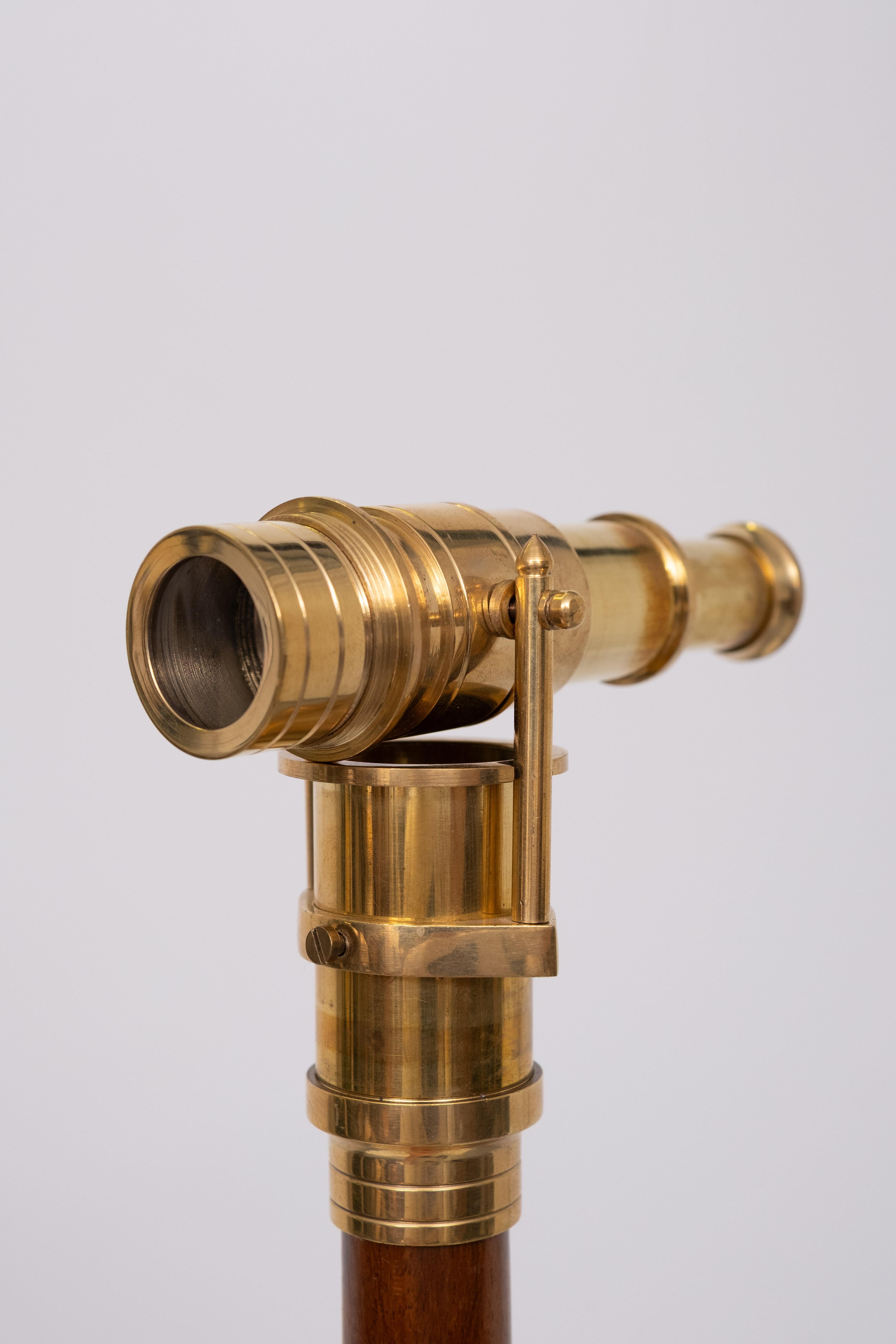 Brass Antique  Telescope Walking Stick Marine Telescope Cane For Sale
