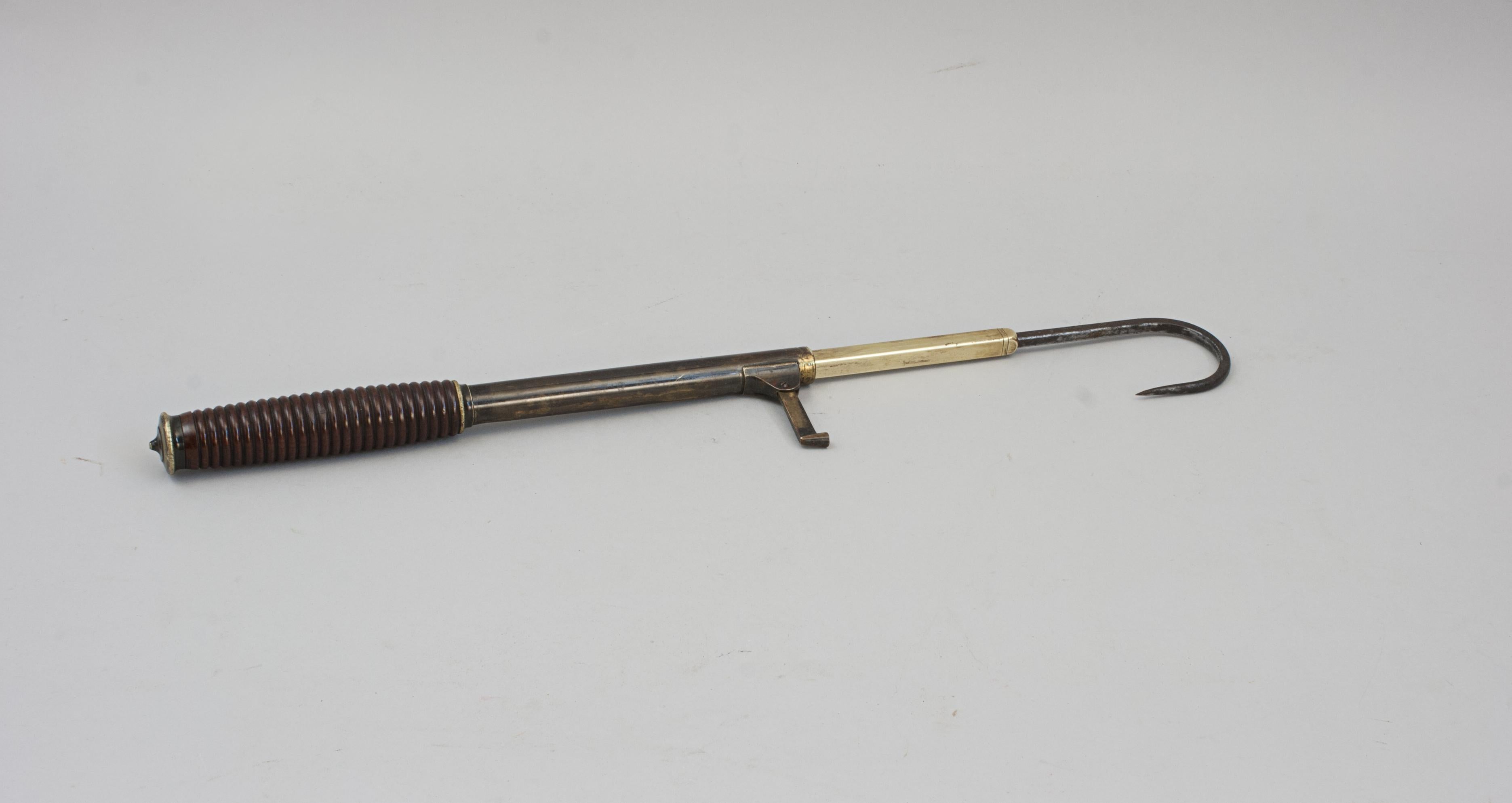 British Antique Telescopic Hardy Salmon Fishing Gaff For Sale