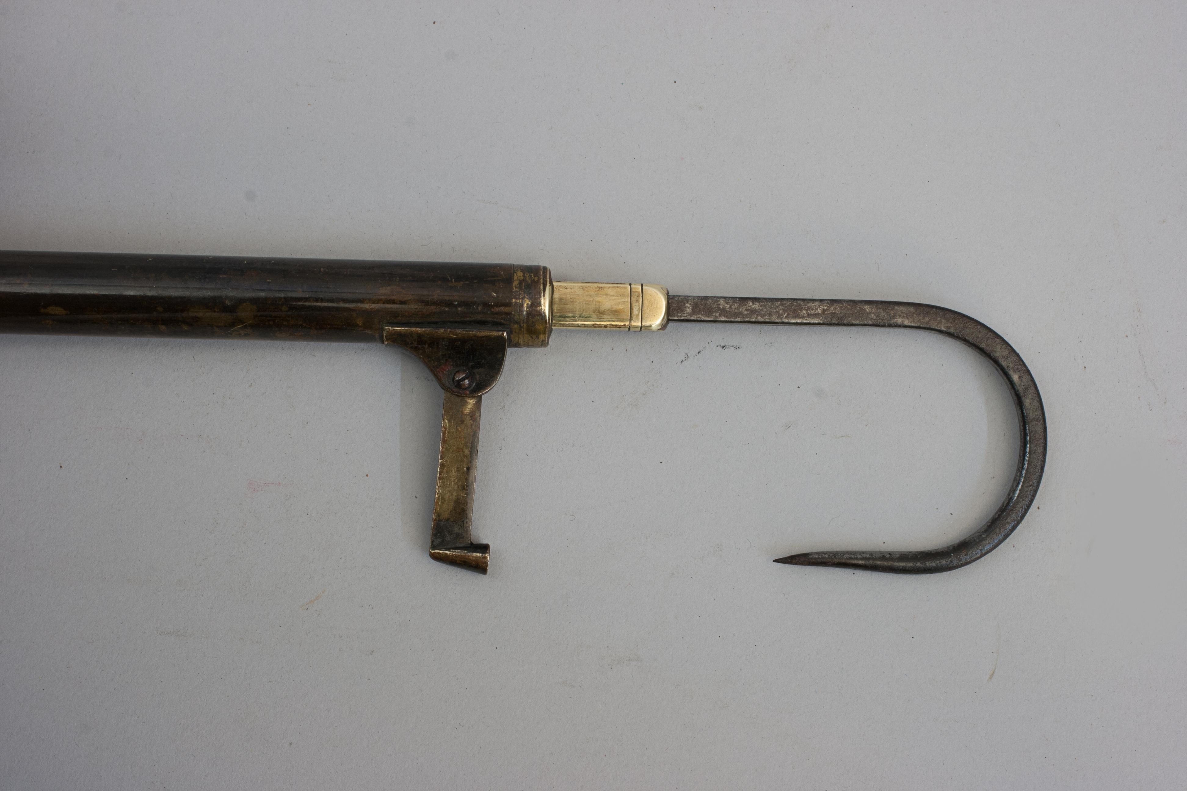 Brass Antique Telescopic Hardy Salmon Fishing Gaff For Sale