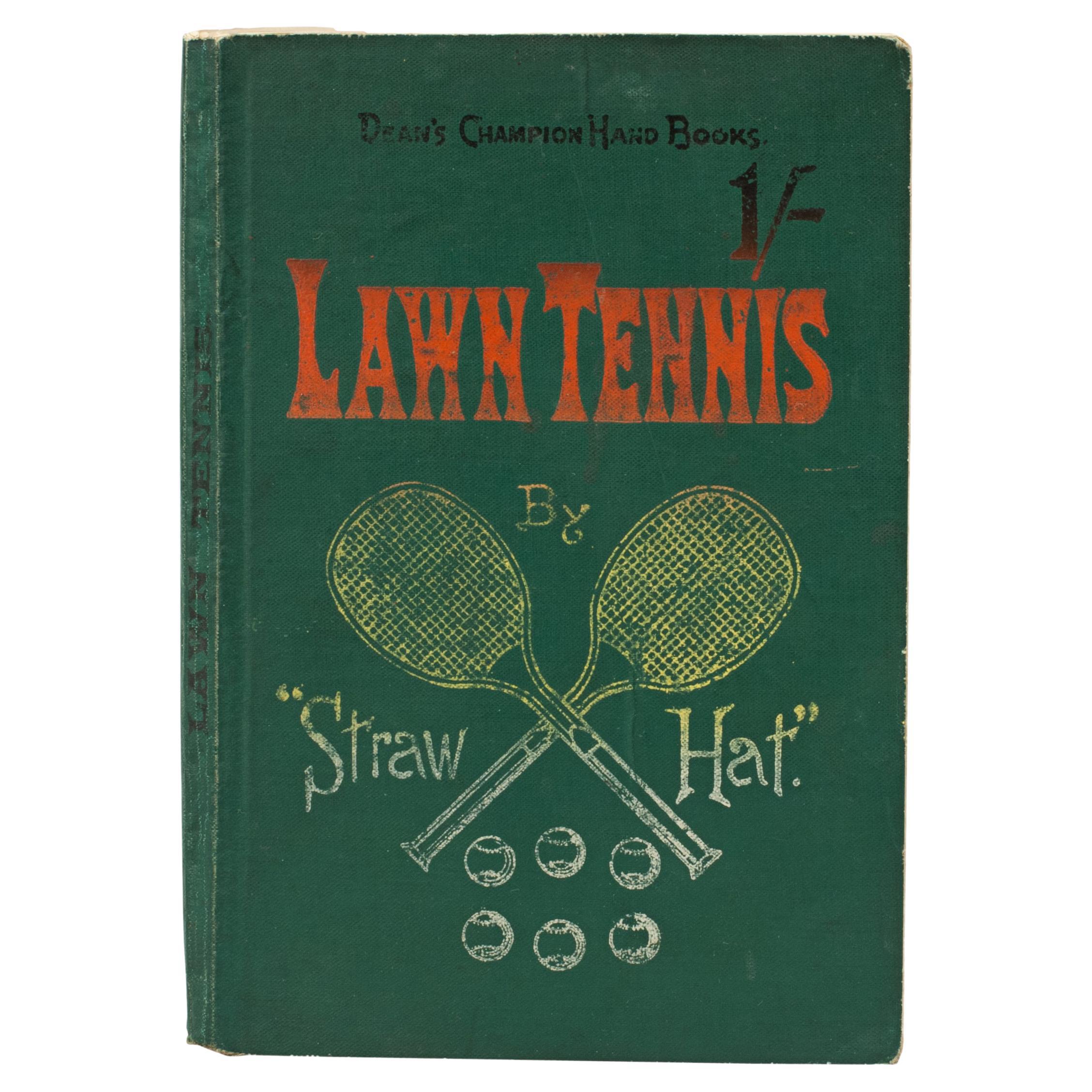 Antique Tennis Book, Lawn Tennis by Straw Hat