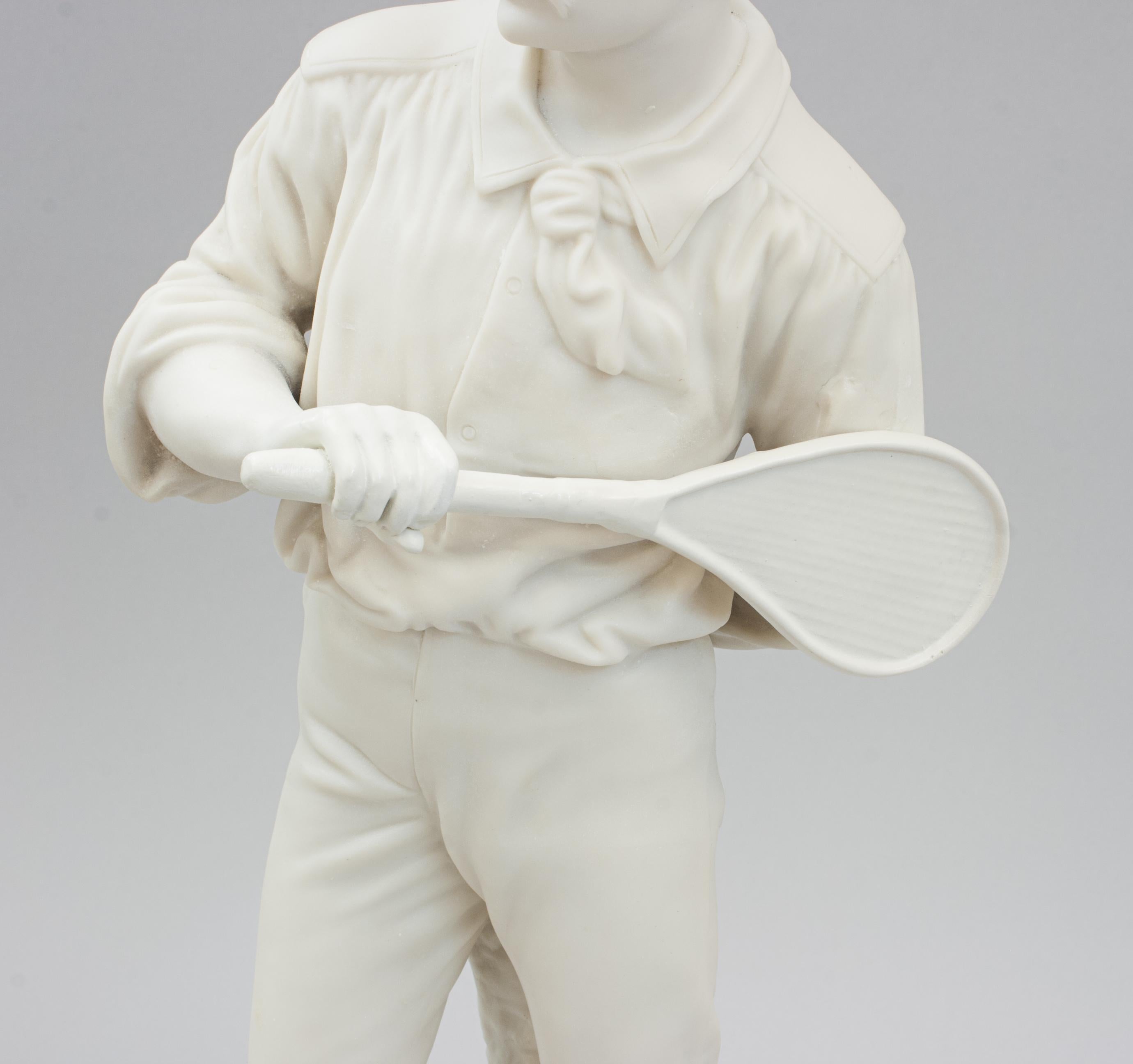 Antique Tennis Figure, James Ernest Renshaw, Parian Ware. For Sale 1