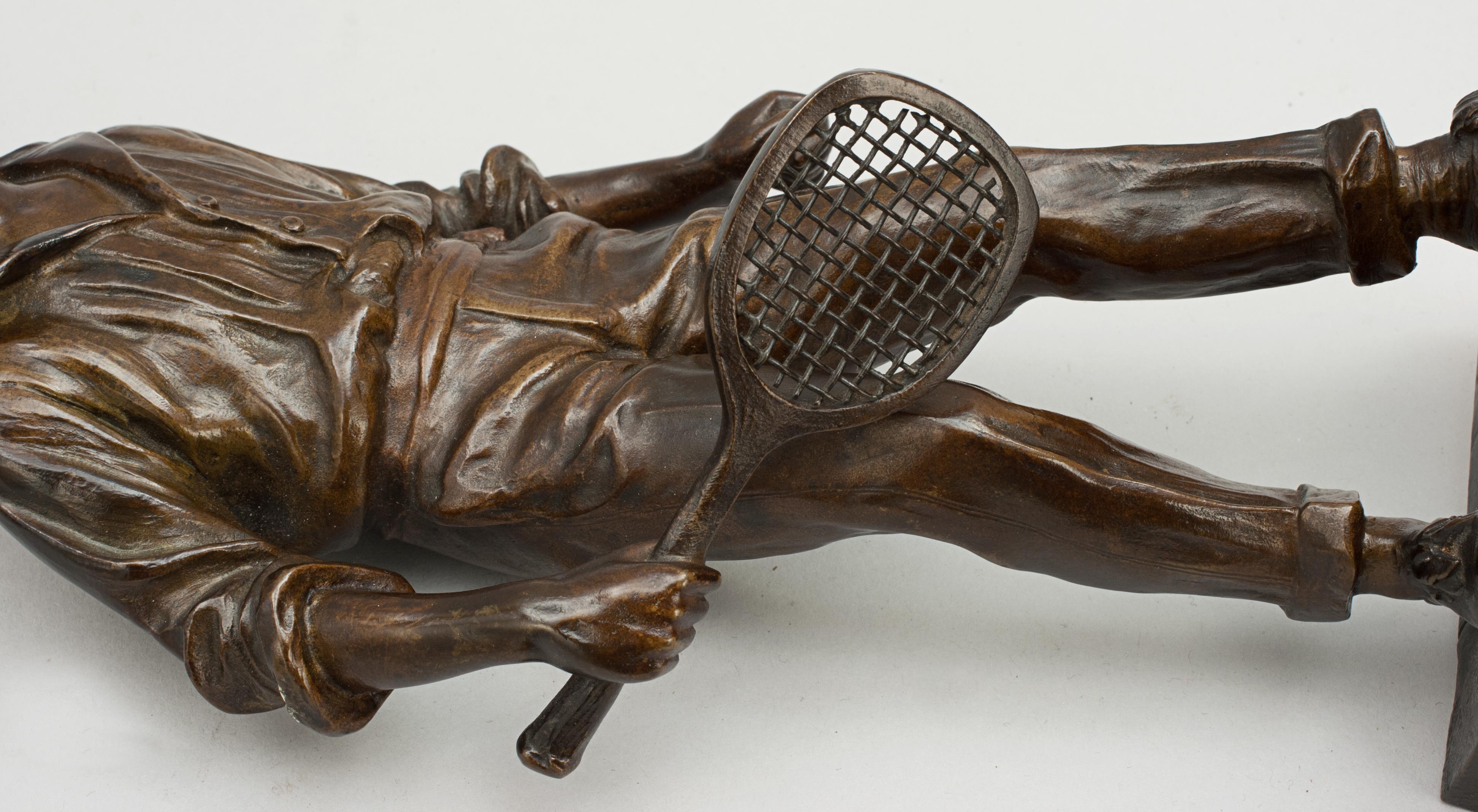 Antique Tennis Sculpture of Wimbledon Champion, Renshaw. 3