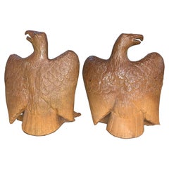 Antique Terra Cotta Federal Eagles 'Pair'