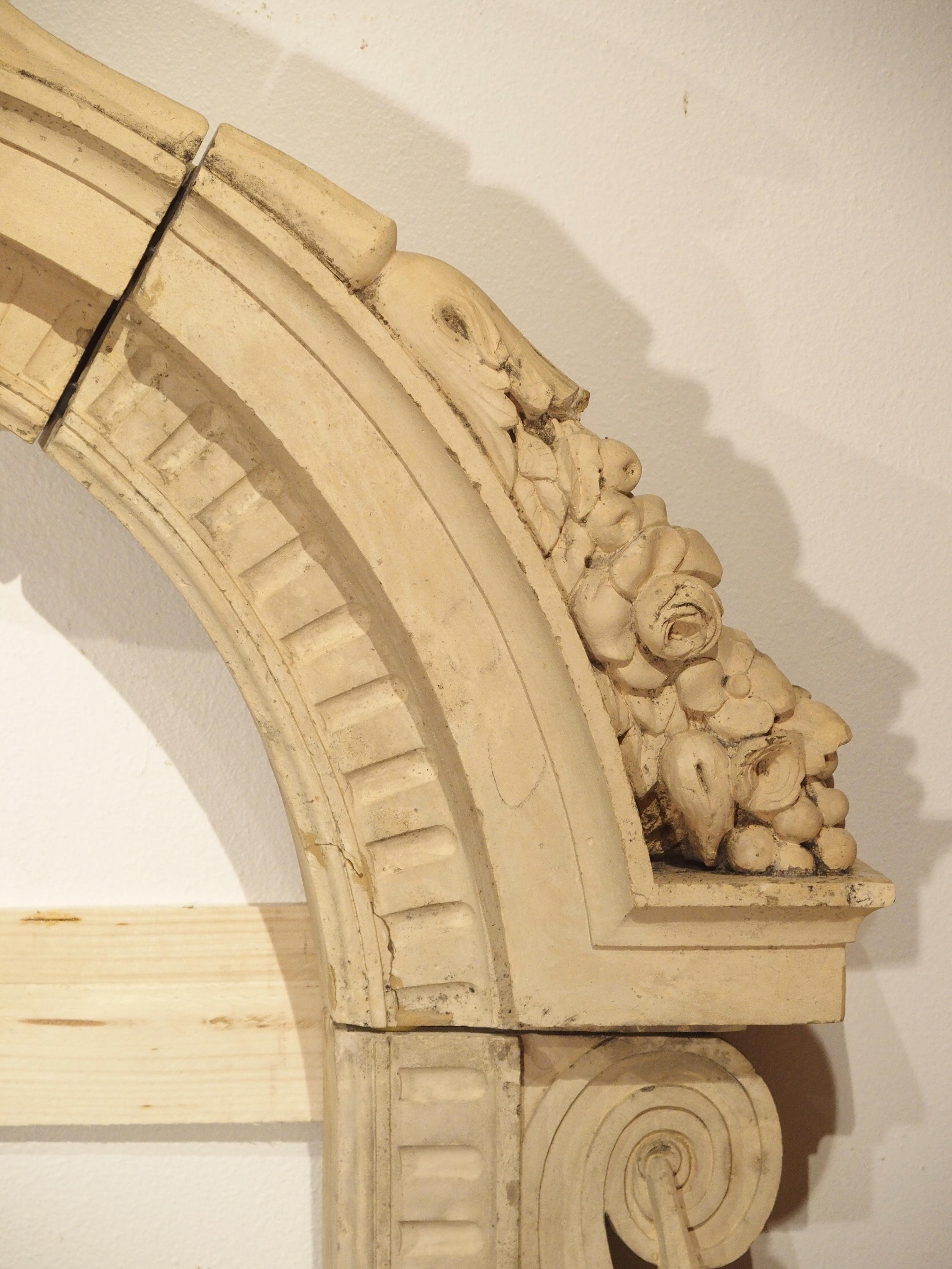 French Antique Terracotta Lucarne Window Dormer from a Chateau in France, 19th Century