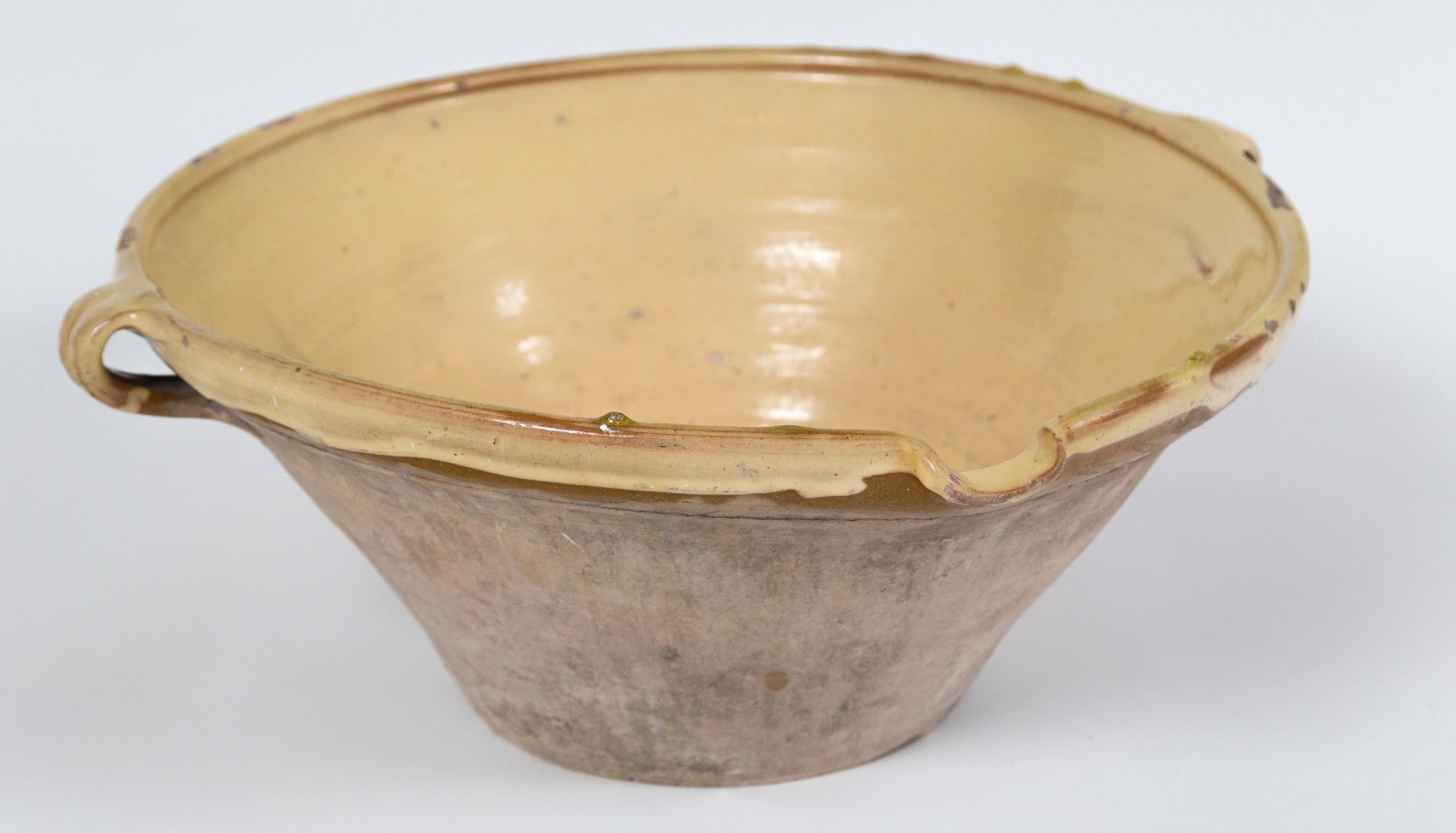 Terracotta Antique Terra Cotta 'Tian' Bowl, France, Late 19th Century For Sale