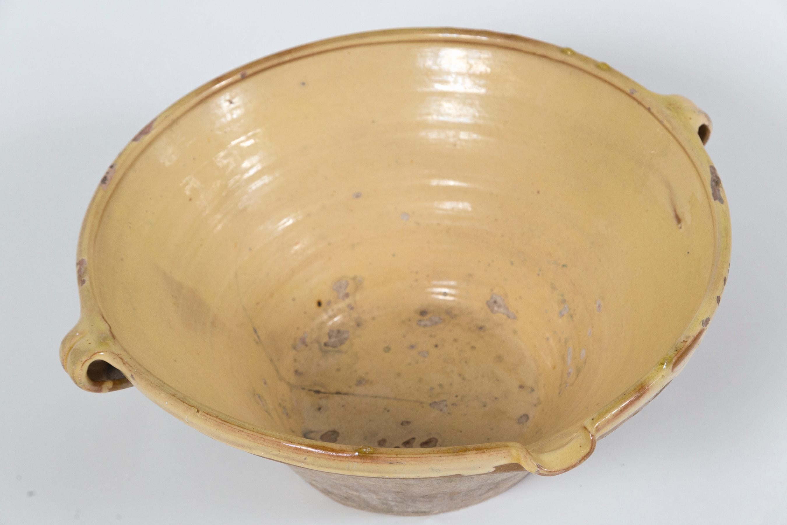 Antique Terra Cotta 'Tian' Bowl, France, Late 19th Century For Sale 2