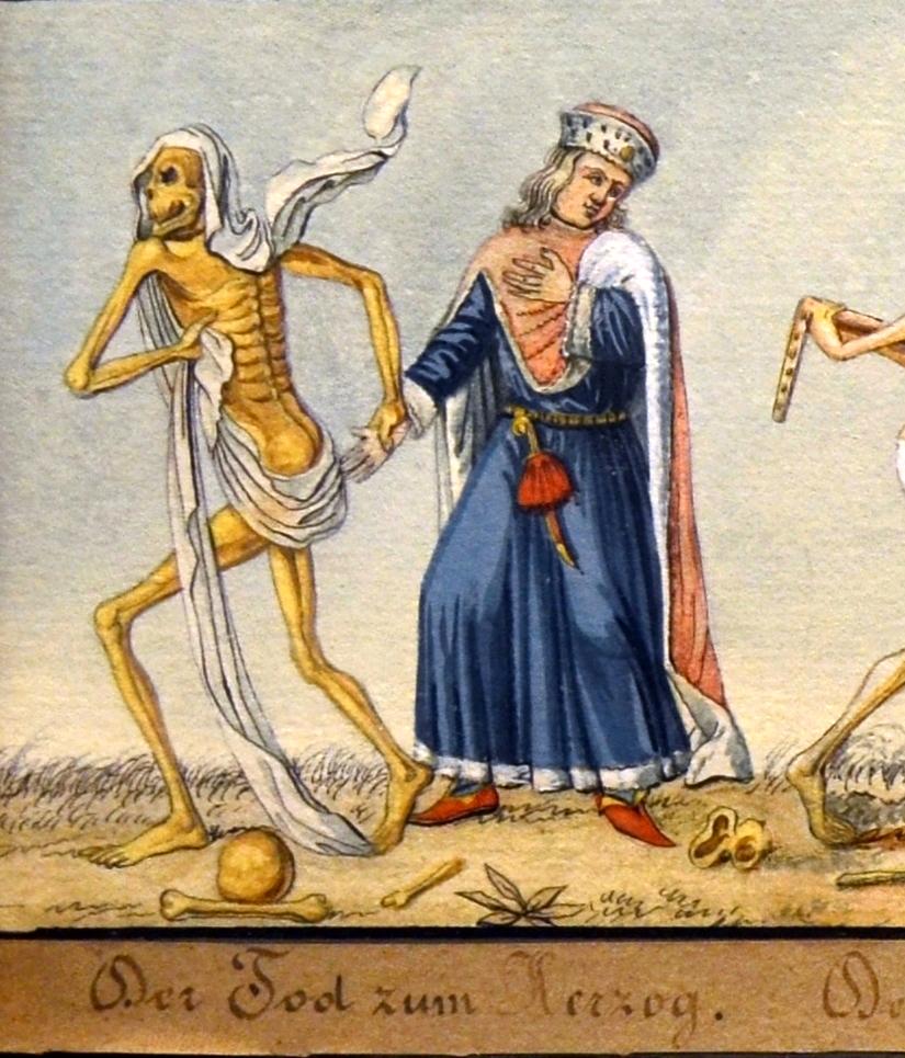 Antica figura in terracotta Morte e Herzog  Basler Totentanz Macabre Zizenhausen in vendita 5