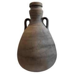 Antique Terracotta Amphora in Classical Roman Style with Aged Patina