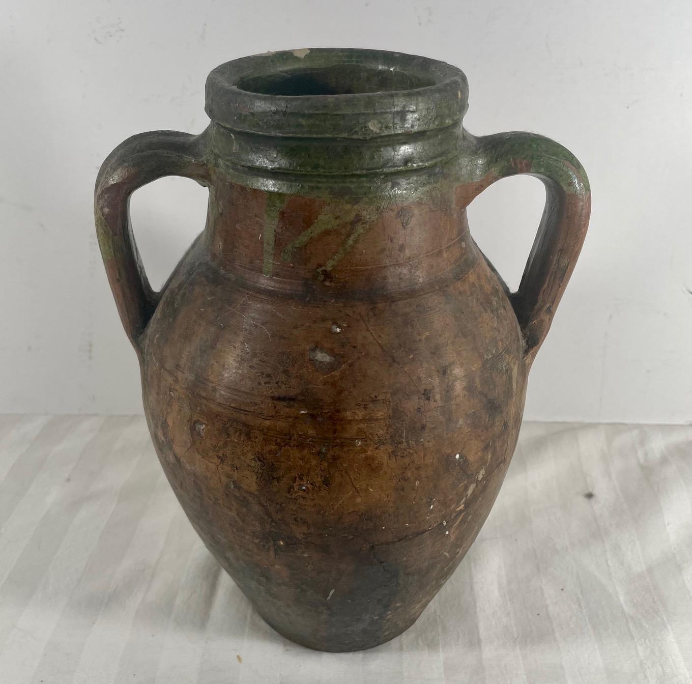 Antique Terracotta Amphora Olive Oil Pot For Sale 7