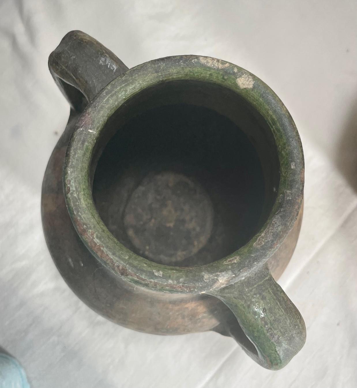 Antique Terracotta Amphora Olive Oil Pot For Sale 8