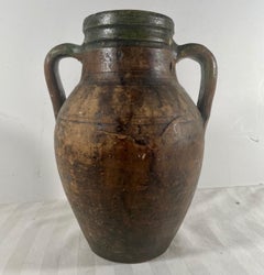 Antique Terracotta Amphora Olive Oil Pot