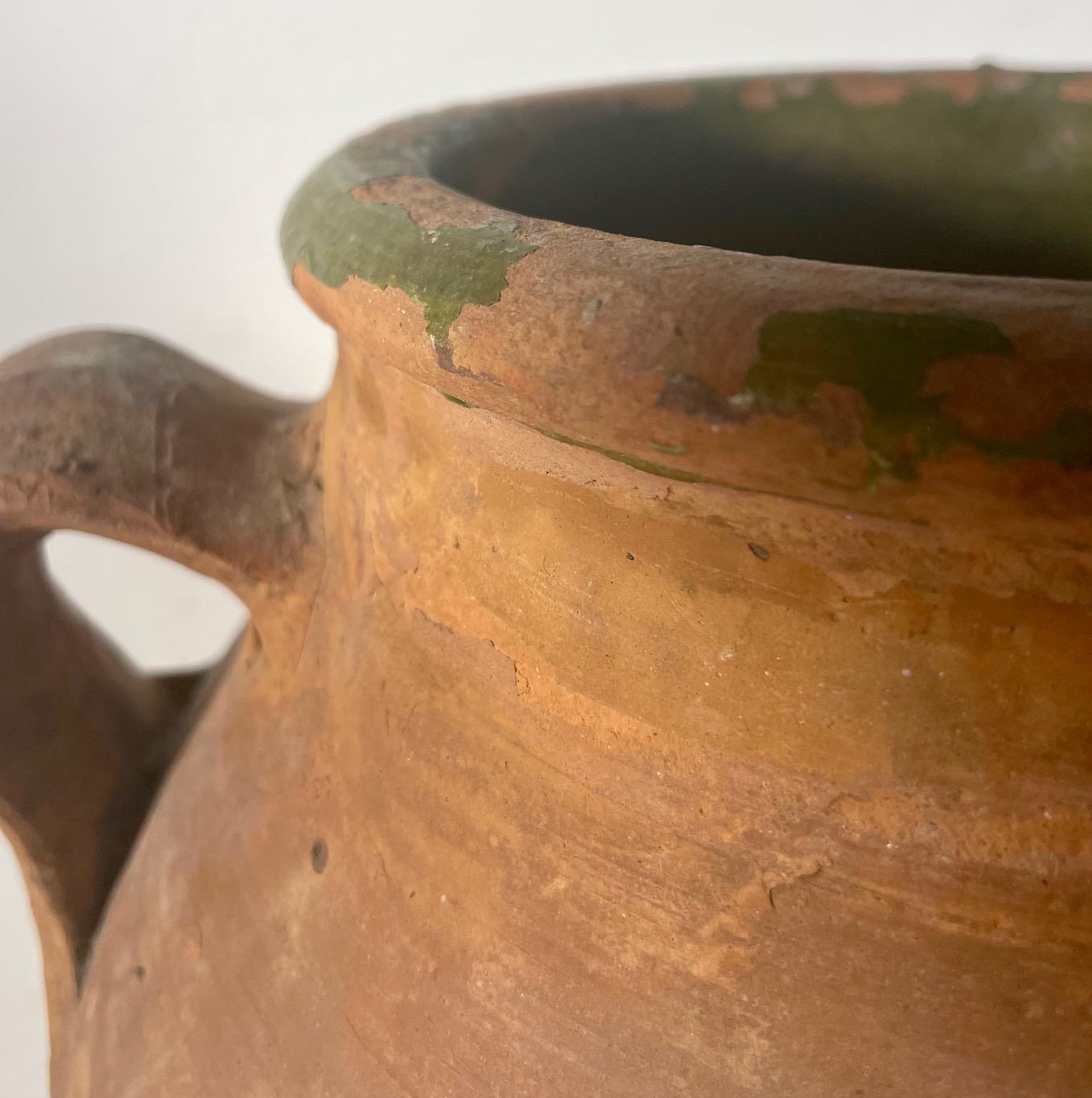 19th Century Antique Terracotta Amphora Olive Oil Pot.  