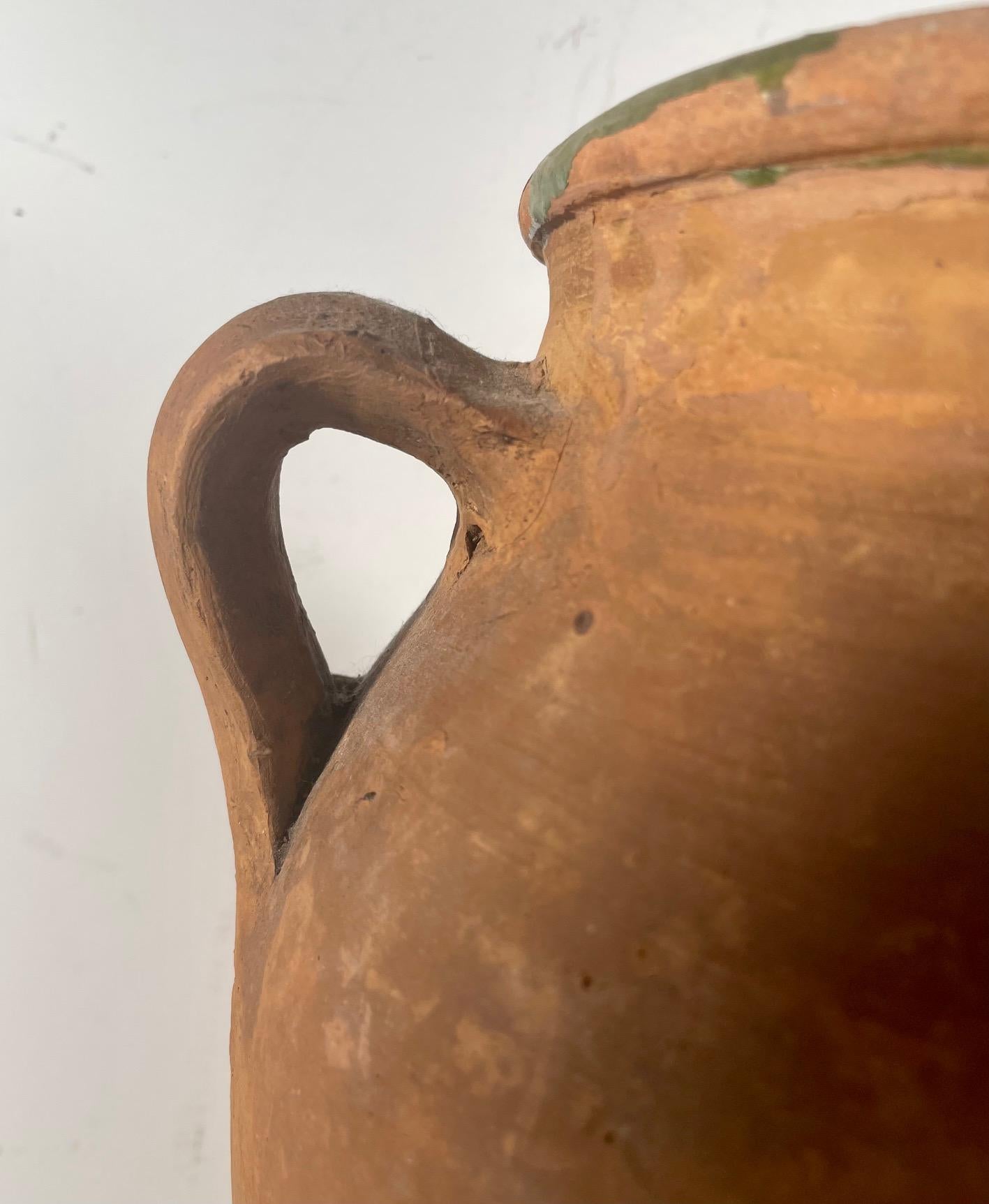 Antique Terracotta Amphora Olive Oil Pot.   1