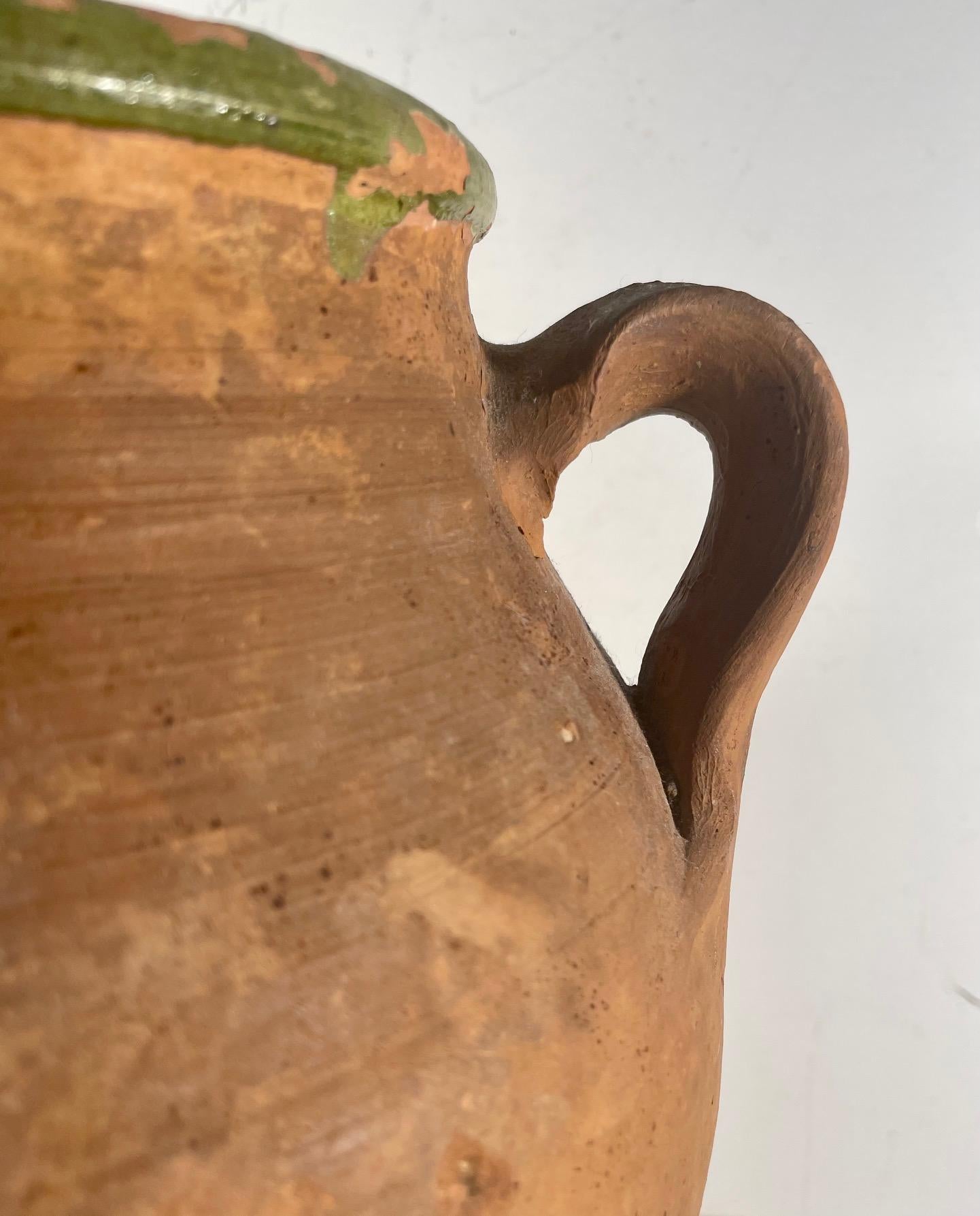 Antique Terracotta Amphora Olive Oil Pot.   2