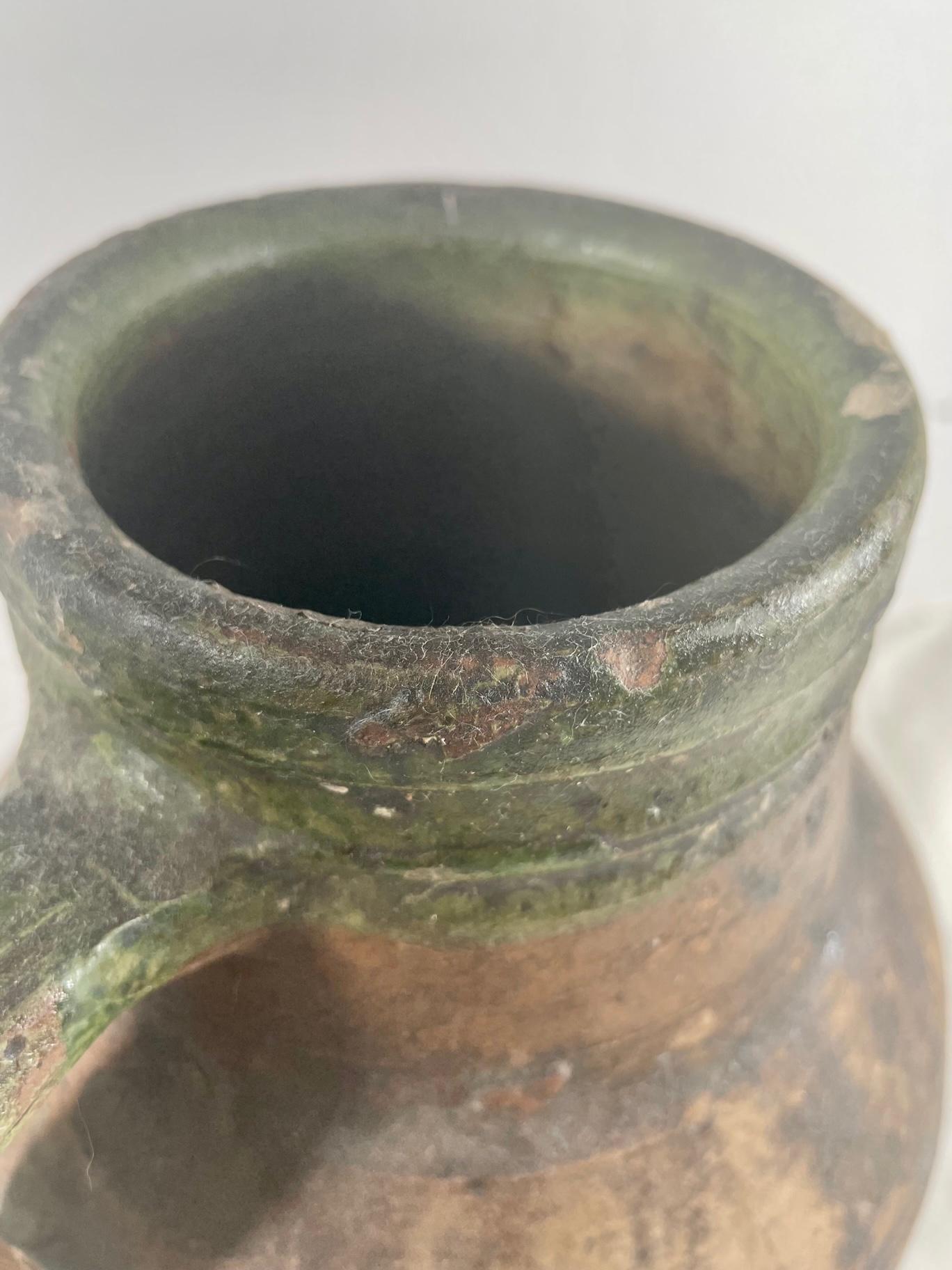 Antique Terracotta Amphora Olive Oil Pot For Sale 4