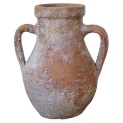 Antique Terracotta Amphora Vessel, 19th Century, Wabi Sabi, Patina Jar Pottery