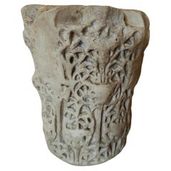 Antique Terracotta Capital in Arabesque Style