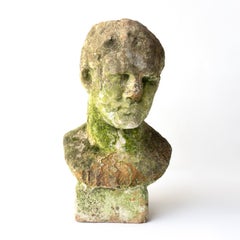 Antique Terracotta Classical Bust Sculpture/Planter, 19th Century