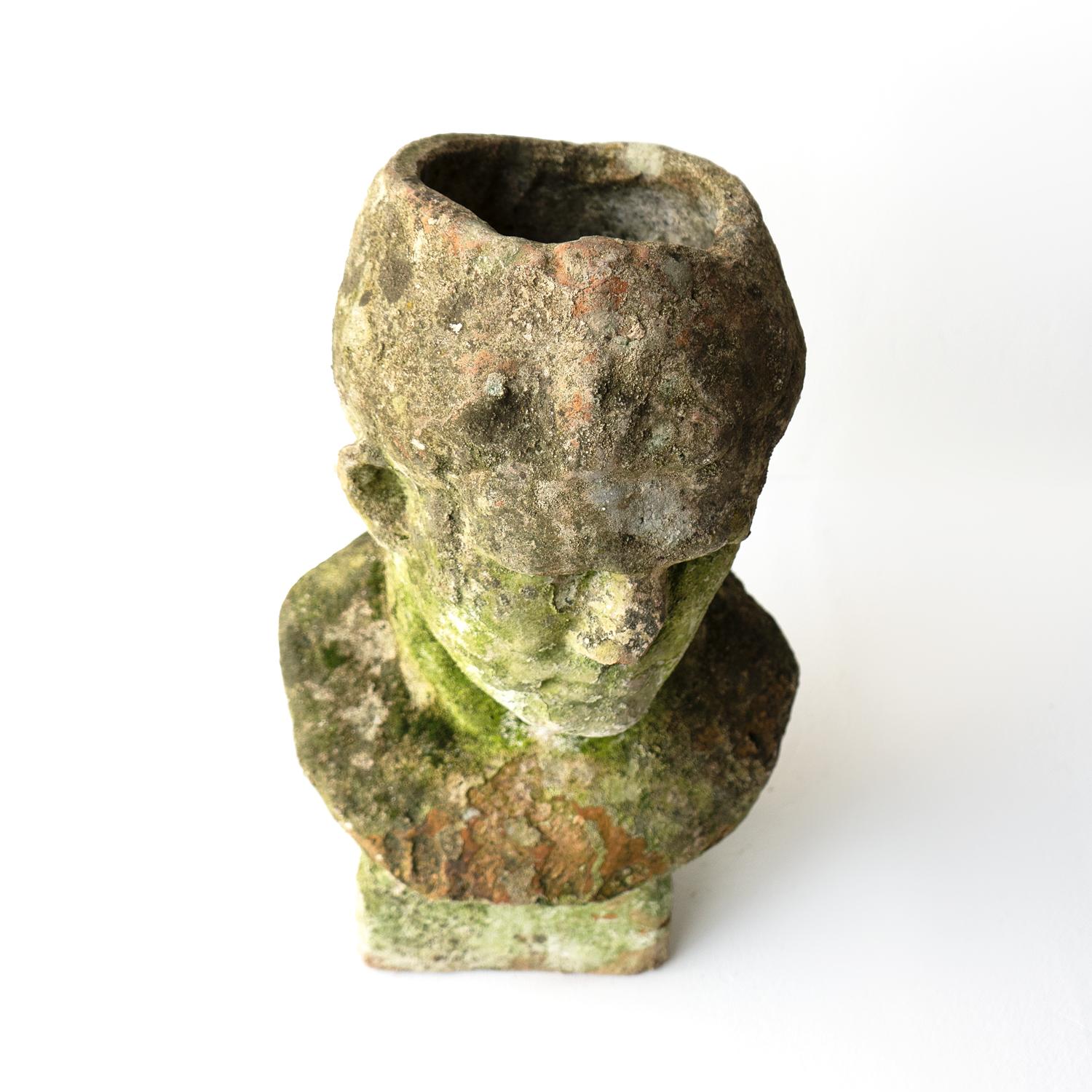 Classical Roman Antique Terracotta Classical Bust Sculpture/Planter, 19th Century