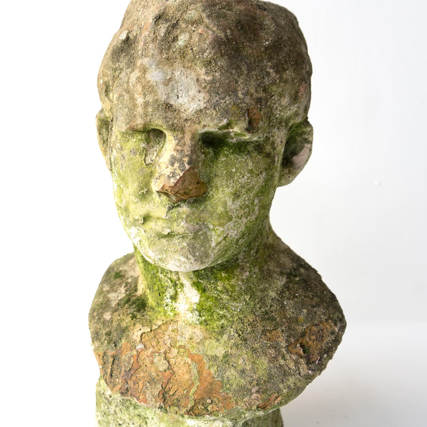 Hand-Crafted Antique Terracotta Classical Bust Sculpture/Planter, 19th Century