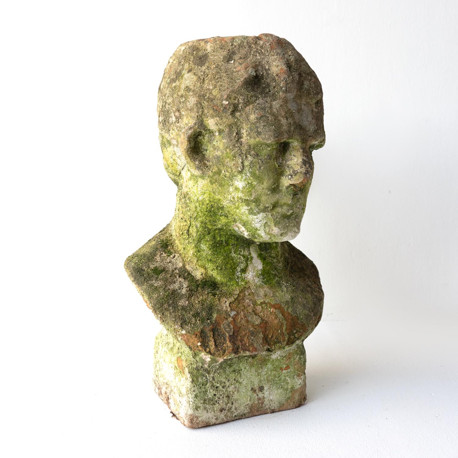 Antique Terracotta Classical Bust Sculpture/Planter, 19th Century 2