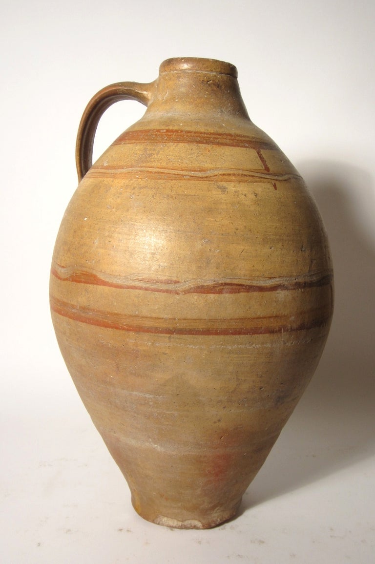 18th Century and Earlier Antique Terracotta Clay Handled Oil Jars For Sale