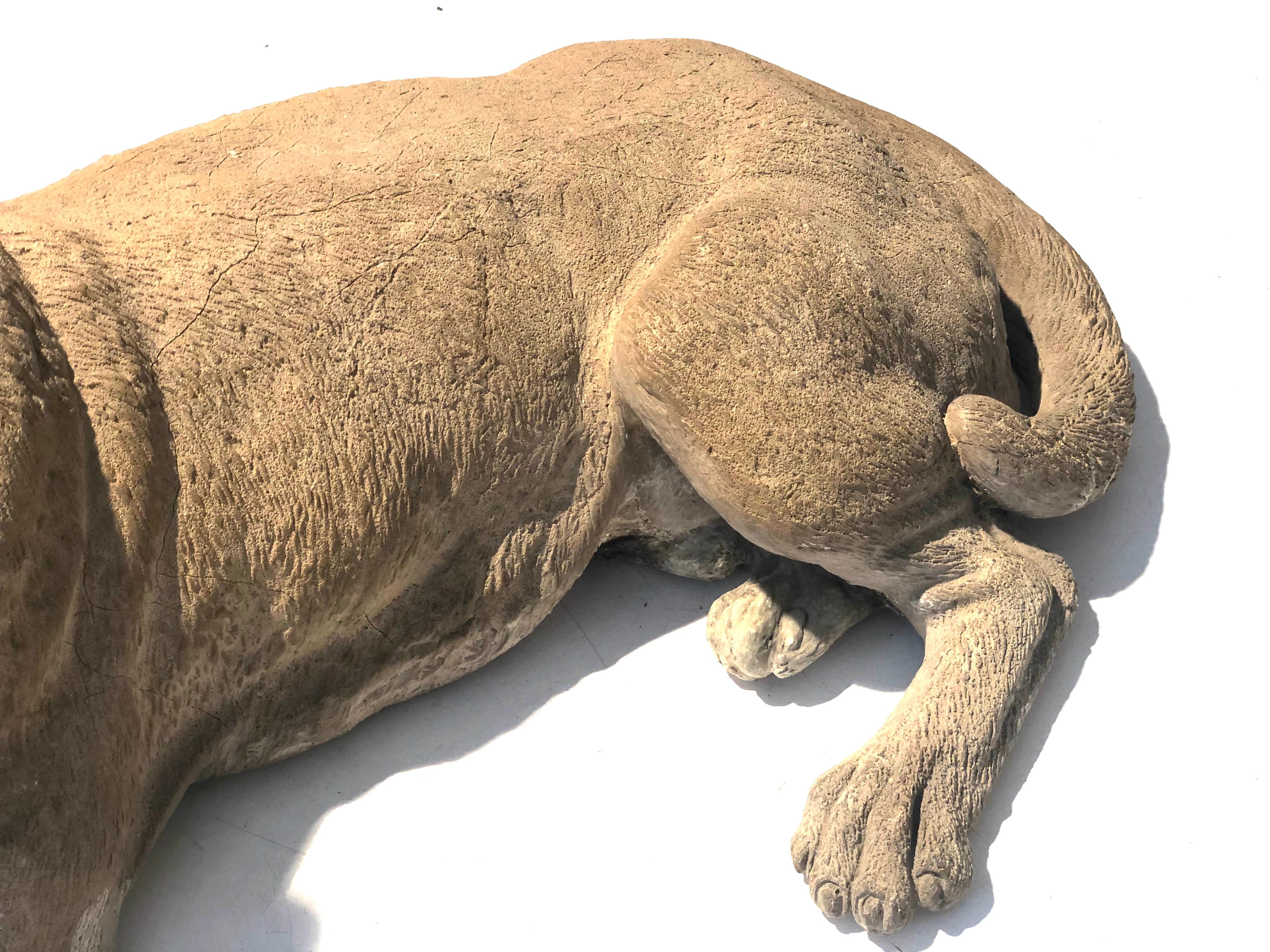 Antique Terracotta Dog English Bulldog Animal Sculpture, England 2