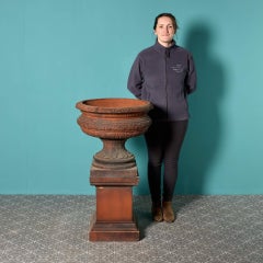 Antique Terracotta Garden Urn Centerpiece