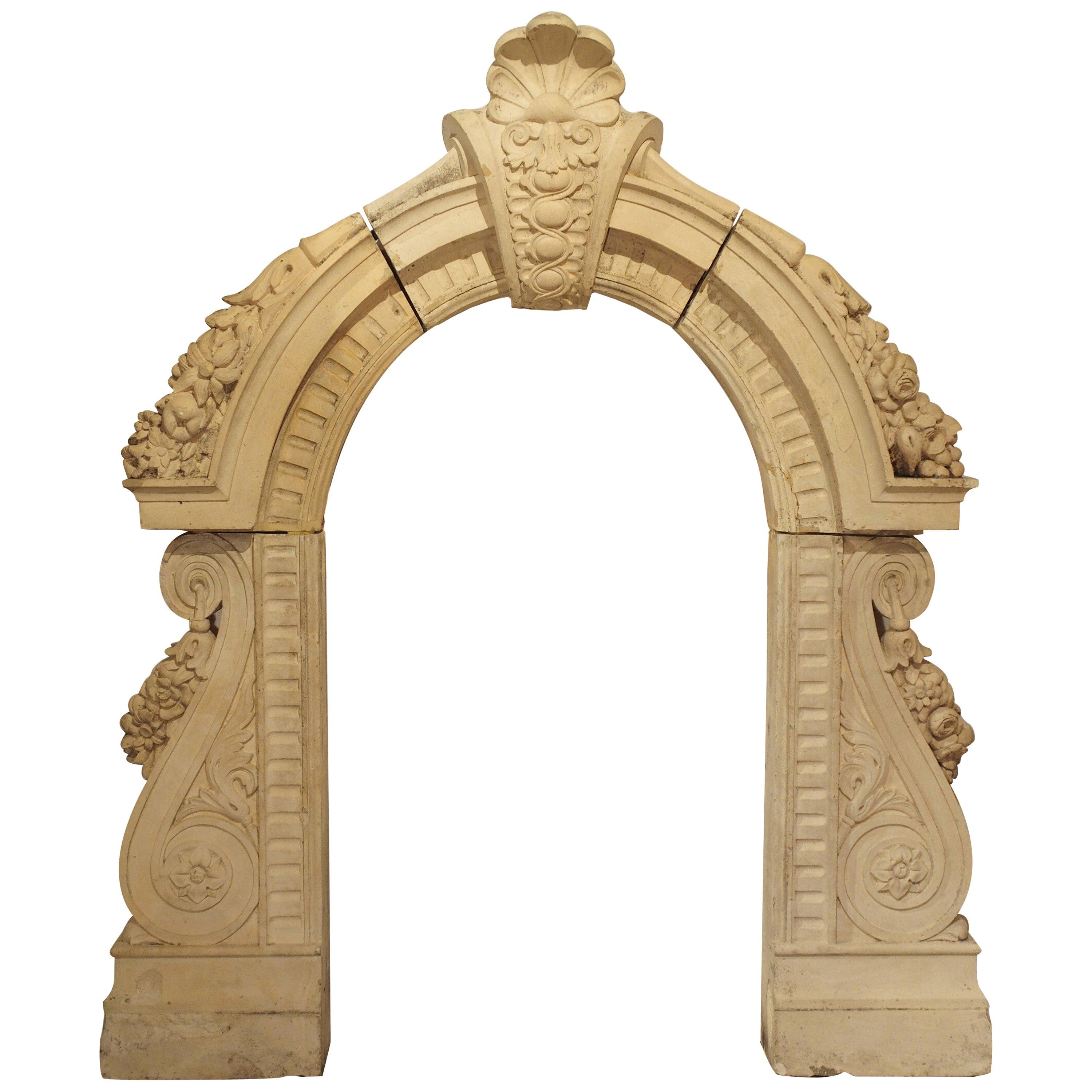 Antique Terracotta Lucarne Window Dormer from a Chateau in France, 19th Century For Sale