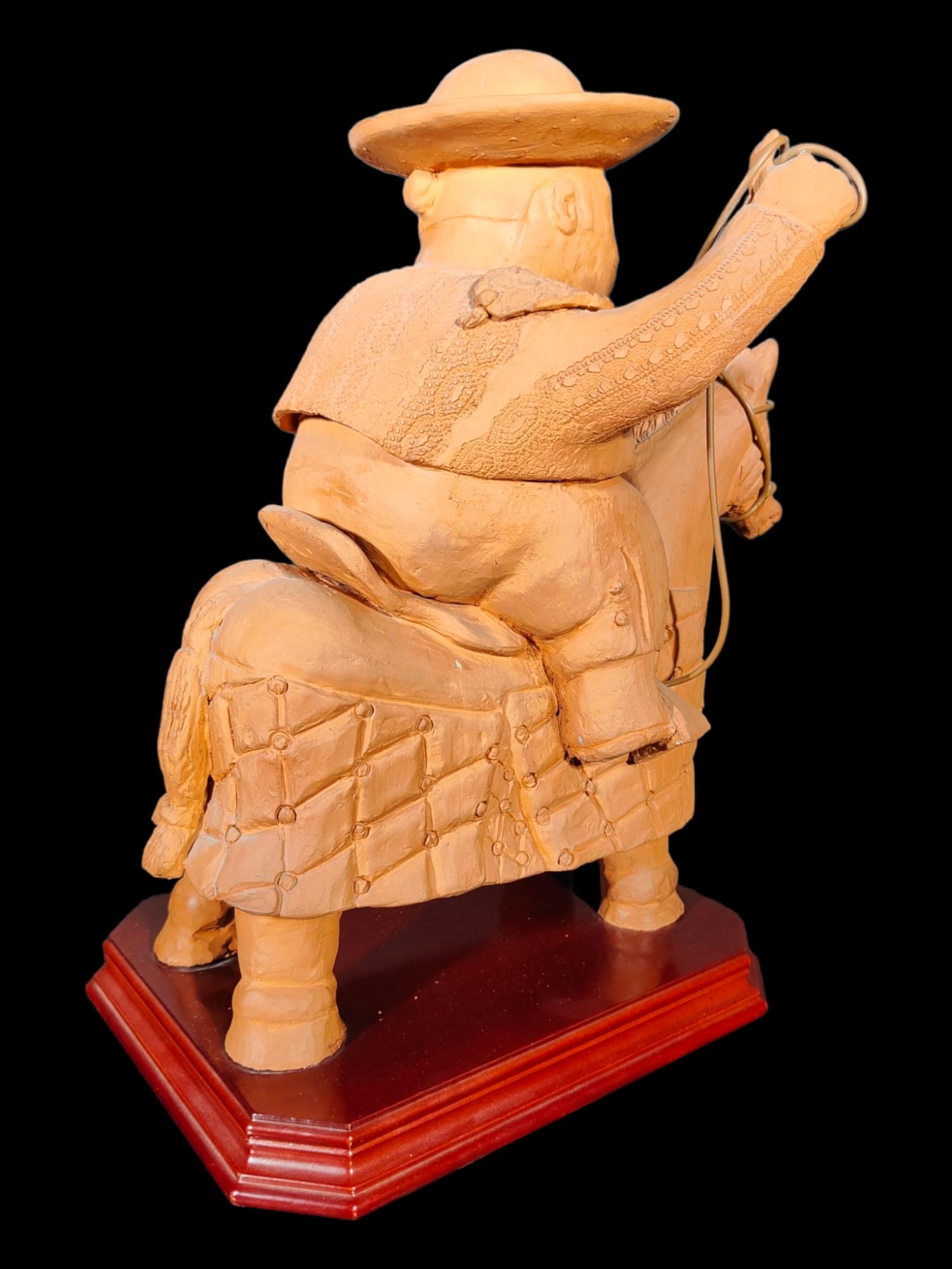 Antique Terracotta Picador in the Taste of Botero For Sale 2