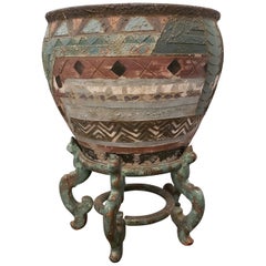 Antique Terracotta Planter on Stand