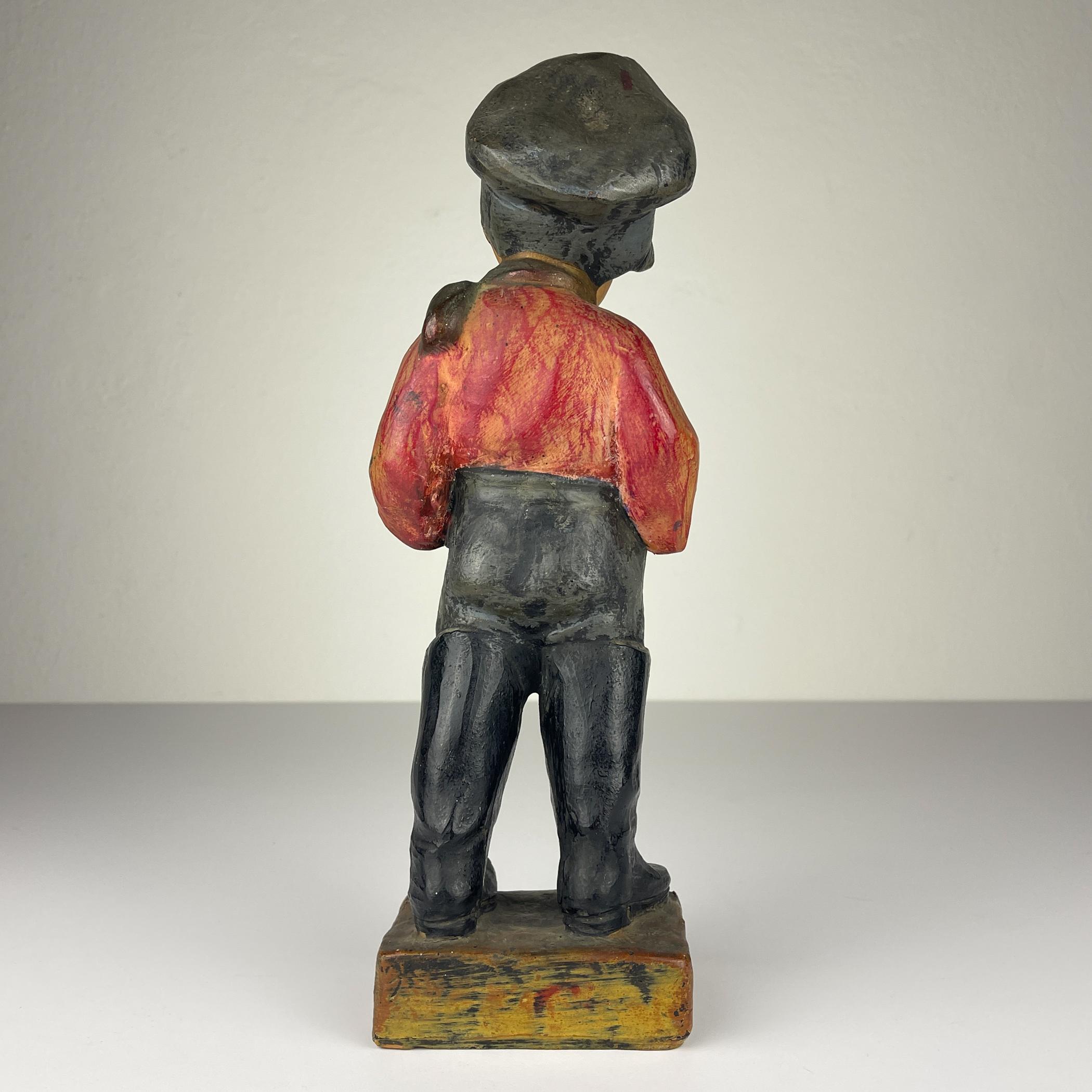 Antique terracotta sculpture Boy 