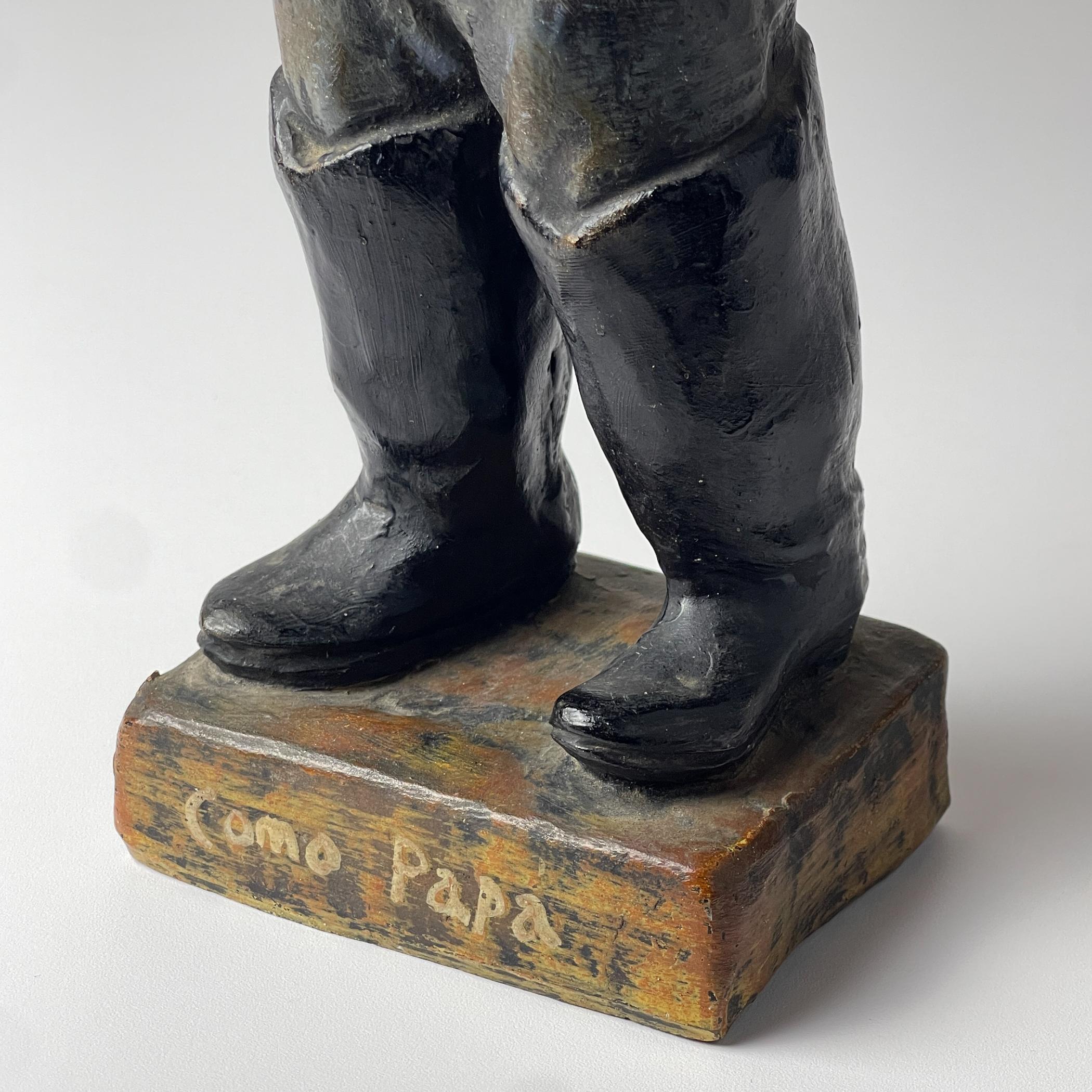Spanish Antique terracotta sculpture Boy 