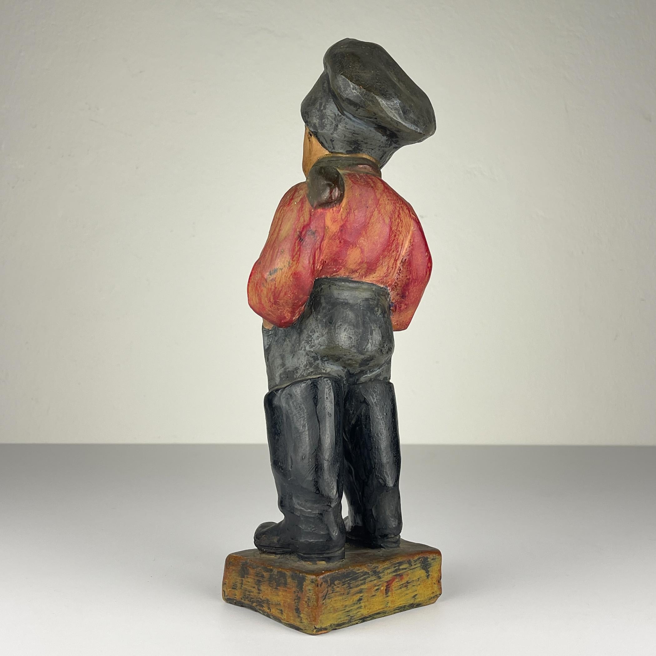 20th Century Antique terracotta sculpture Boy 
