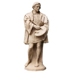 Antique Terracotta Statue of a Renaissance Artist