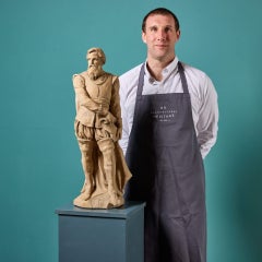 Antique Terracotta Statue of a Renaissance Figure